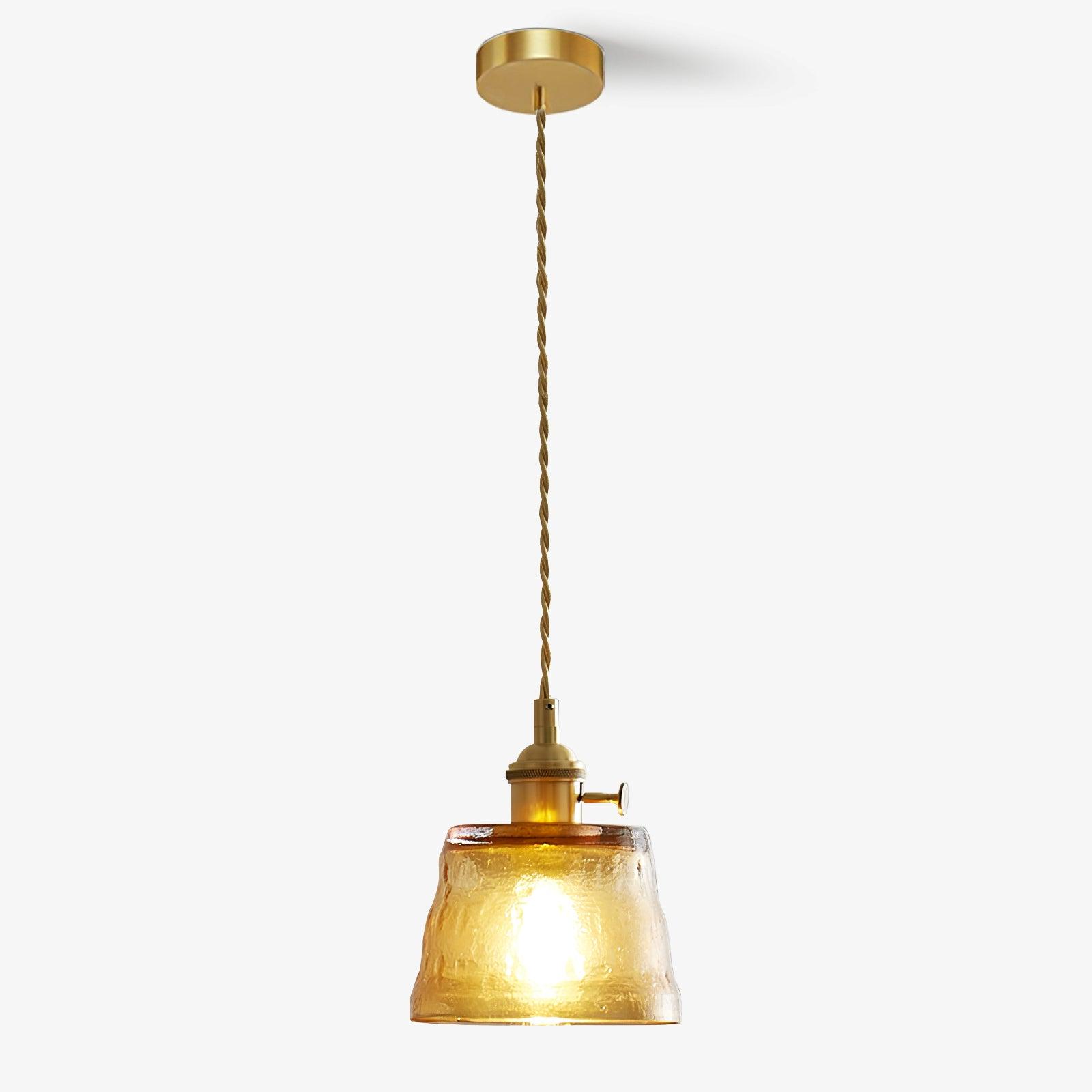 Lustra Pendelleuchte Kupferglas für Esszimmer-Letslighting