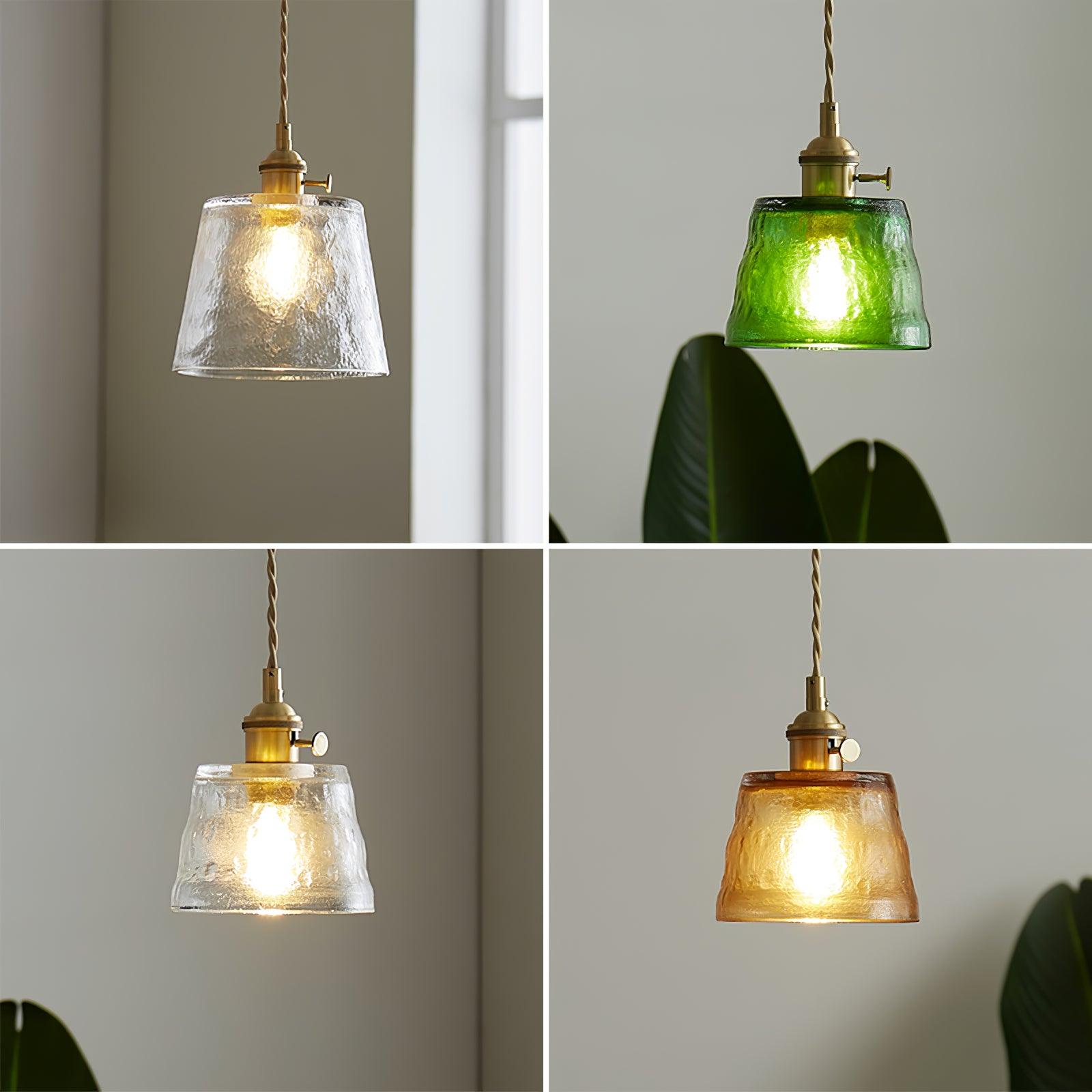 Lustra Pendelleuchte Kupferglas für Esszimmer-Letslighting