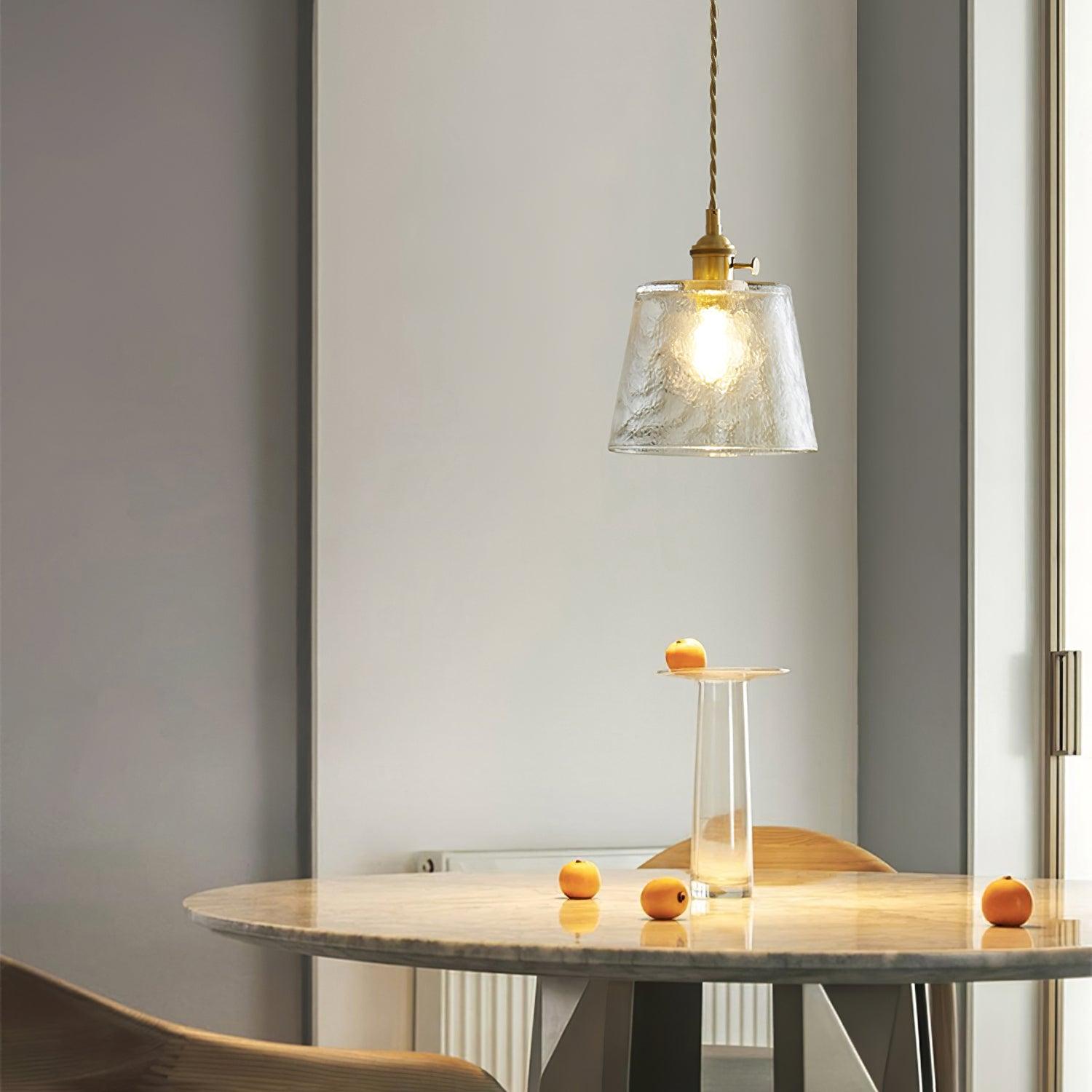 Lustra Pendelleuchte Kupferglas für Esszimmer-Letslighting