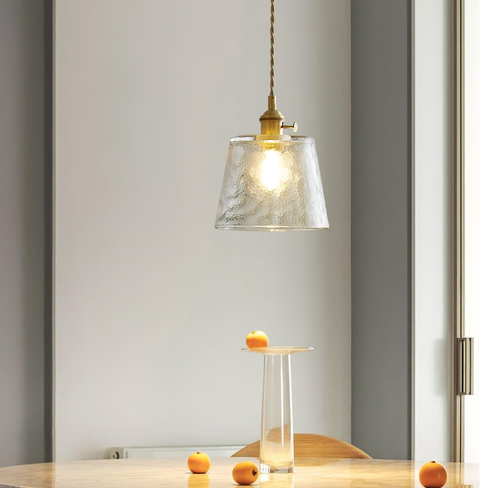 Lustra Pendelleuchte Kupferglas für Esszimmer-Letslighting