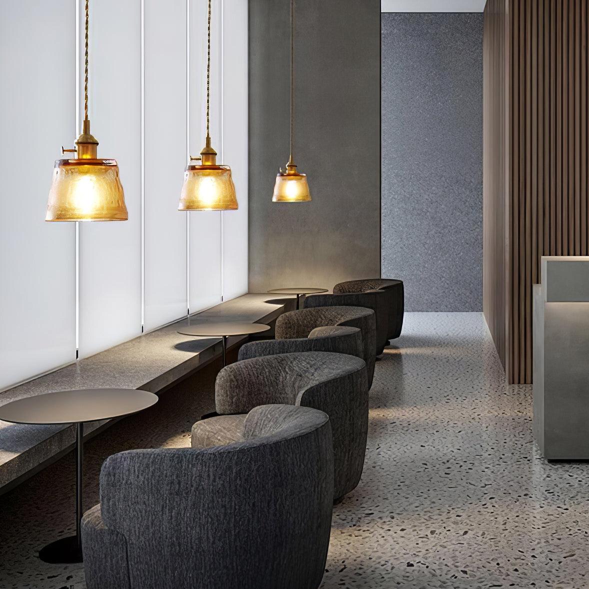 Lustra Pendelleuchte Kupferglas für Esszimmer-Letslighting