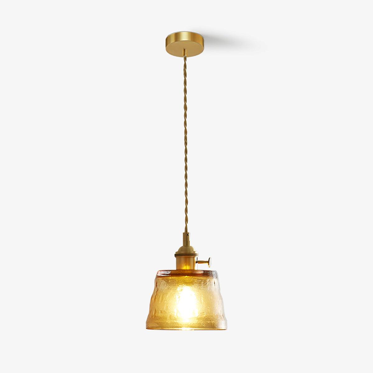 Lustra Pendelleuchte Kupferglas für Esszimmer-Letslighting