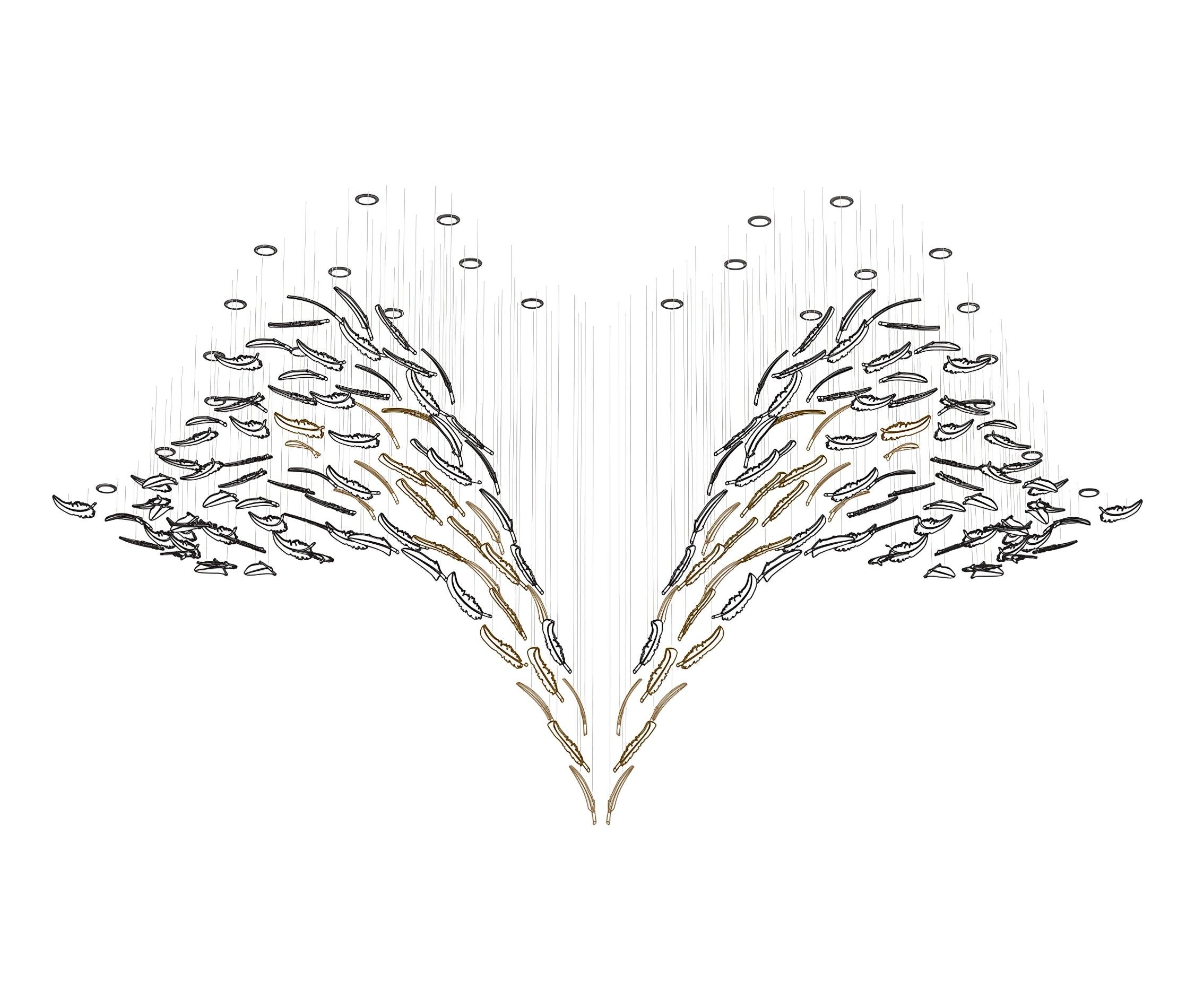 Aetherial Glass Leaf Chandelier - Blowlighting