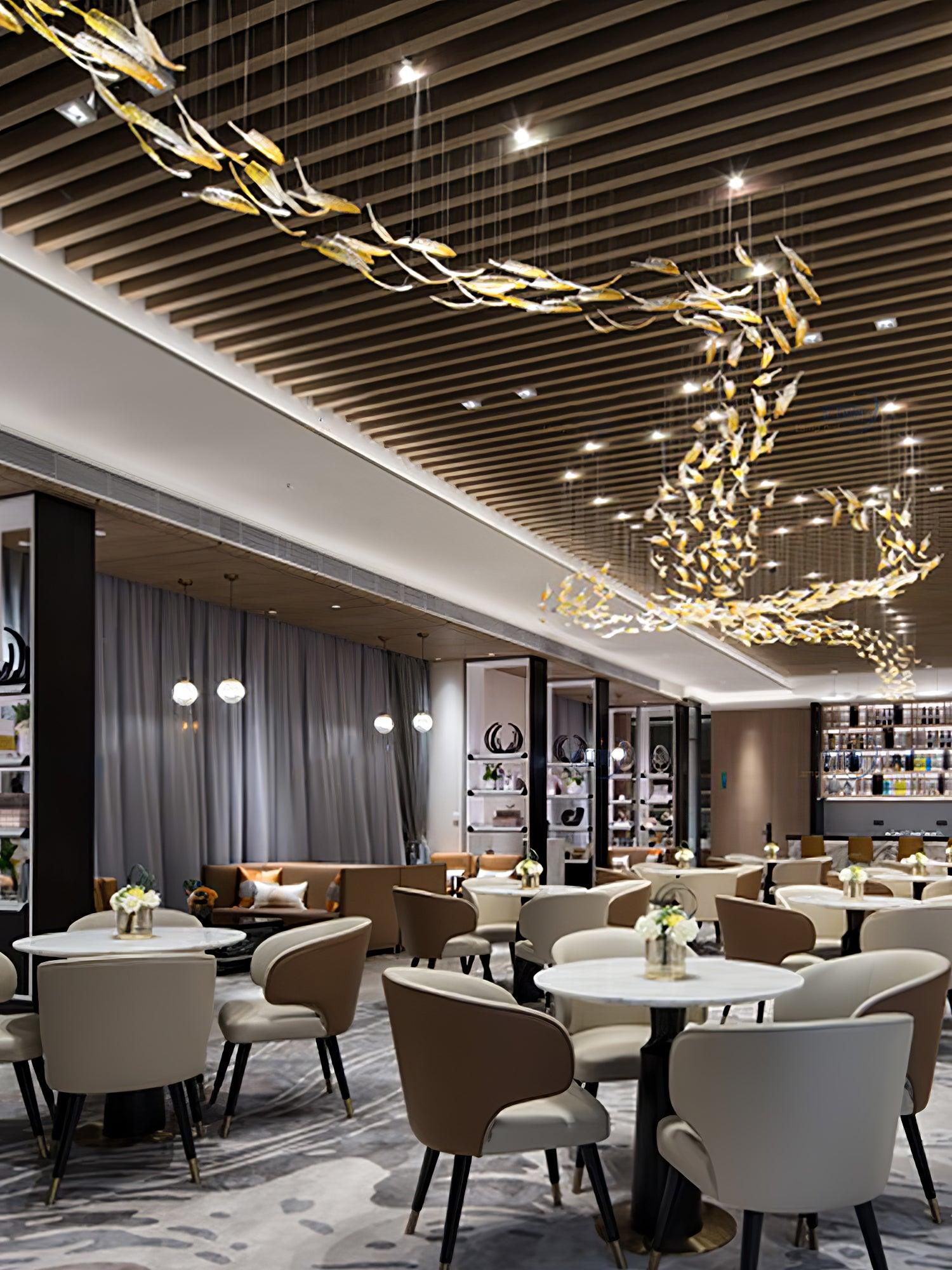 Aetherial Glass Leaf Chandelier - Blowlighting