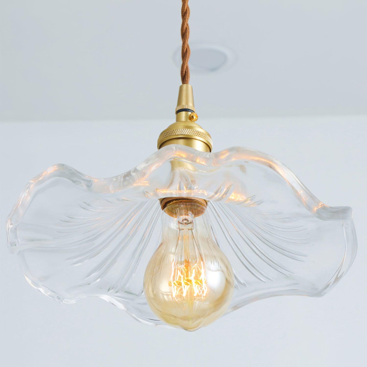 Glass Hibiscus Flower Pendant Light - Blowlighting
