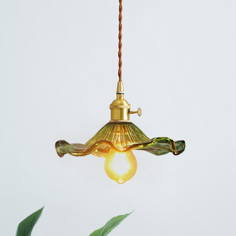 Glass Hibiscus Flower Pendant Light - Blowlighting