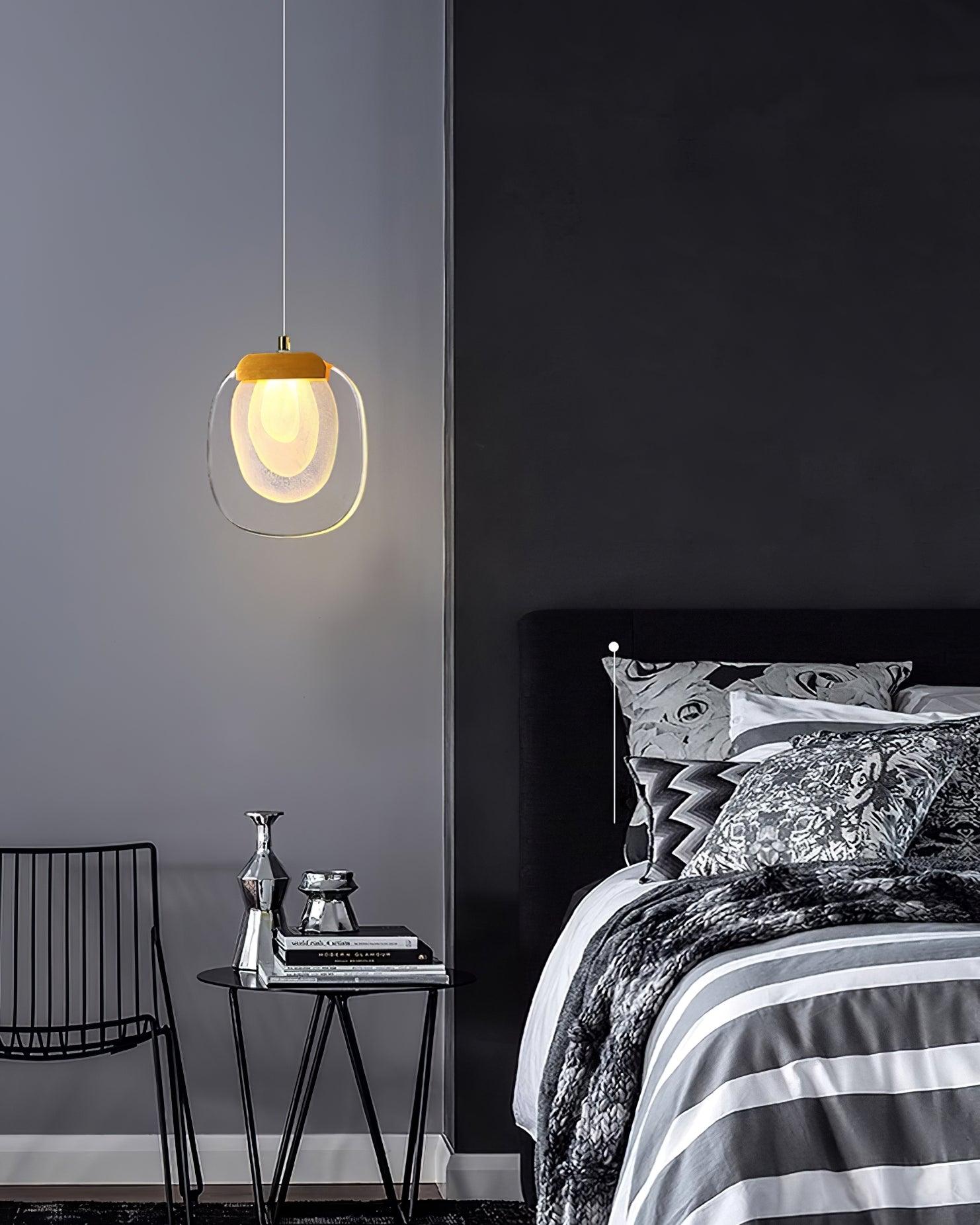 Avesia Minimalist Glass Pendant Light Staircase - Letslighting