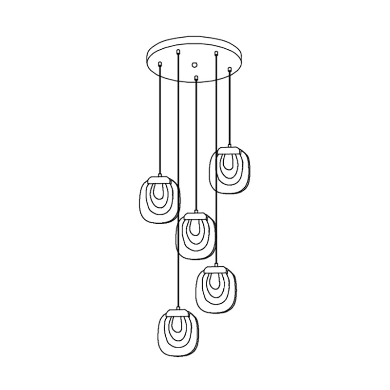 Avesia Minimalist Glass Pendant Light Staircase - Letslighting