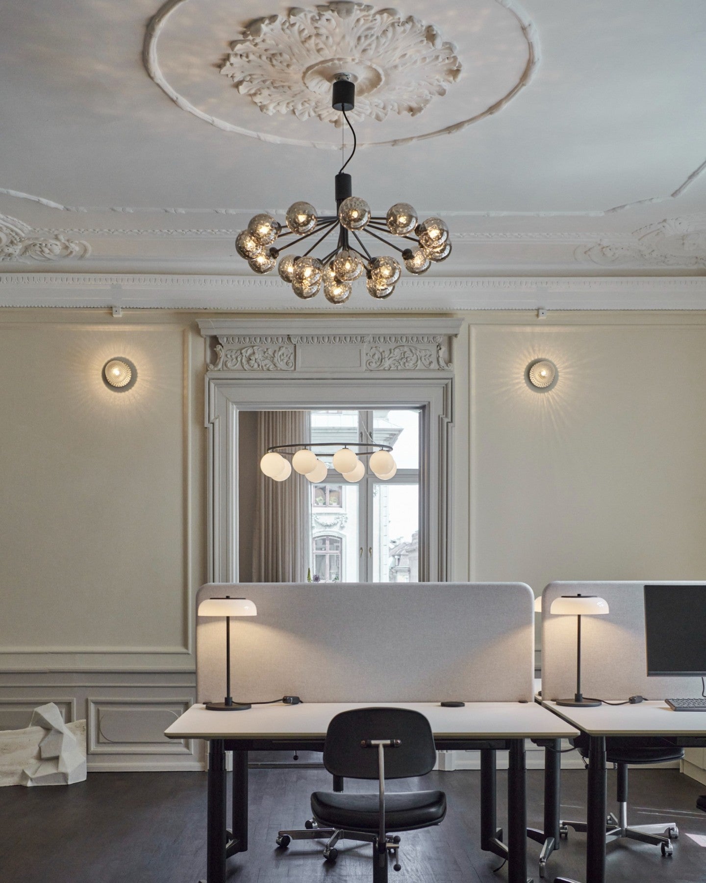 Lustra Pendelleuchte Glaskugel Cluster Messing-Letslighting