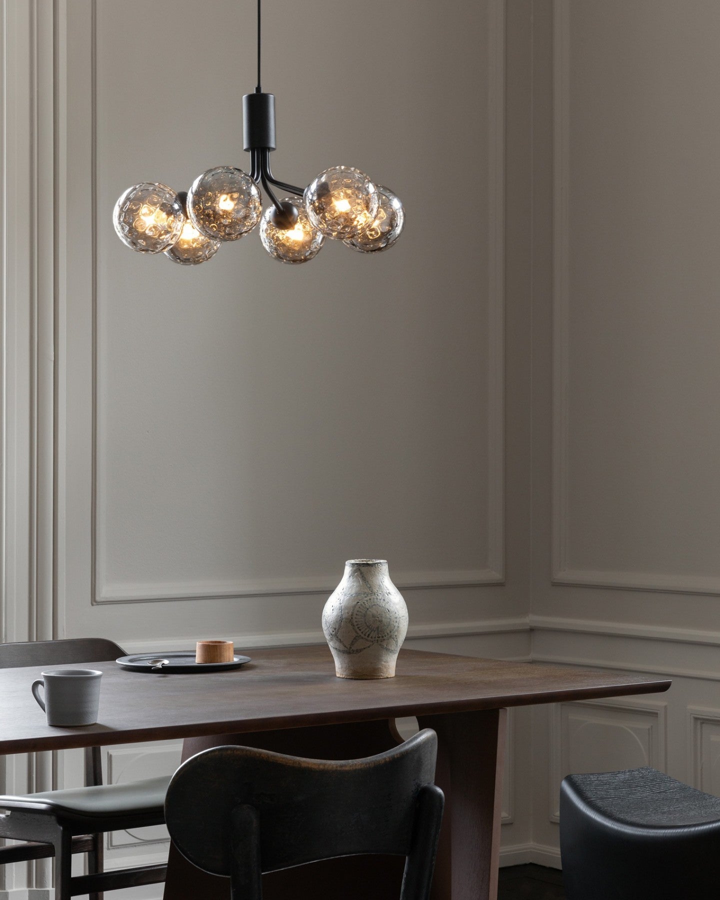 Lustra Pendelleuchte Glaskugel Cluster Messing-Letslighting
