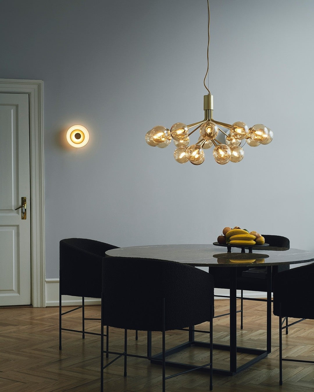 Lustra Pendelleuchte Glaskugel Cluster Messing-Letslighting