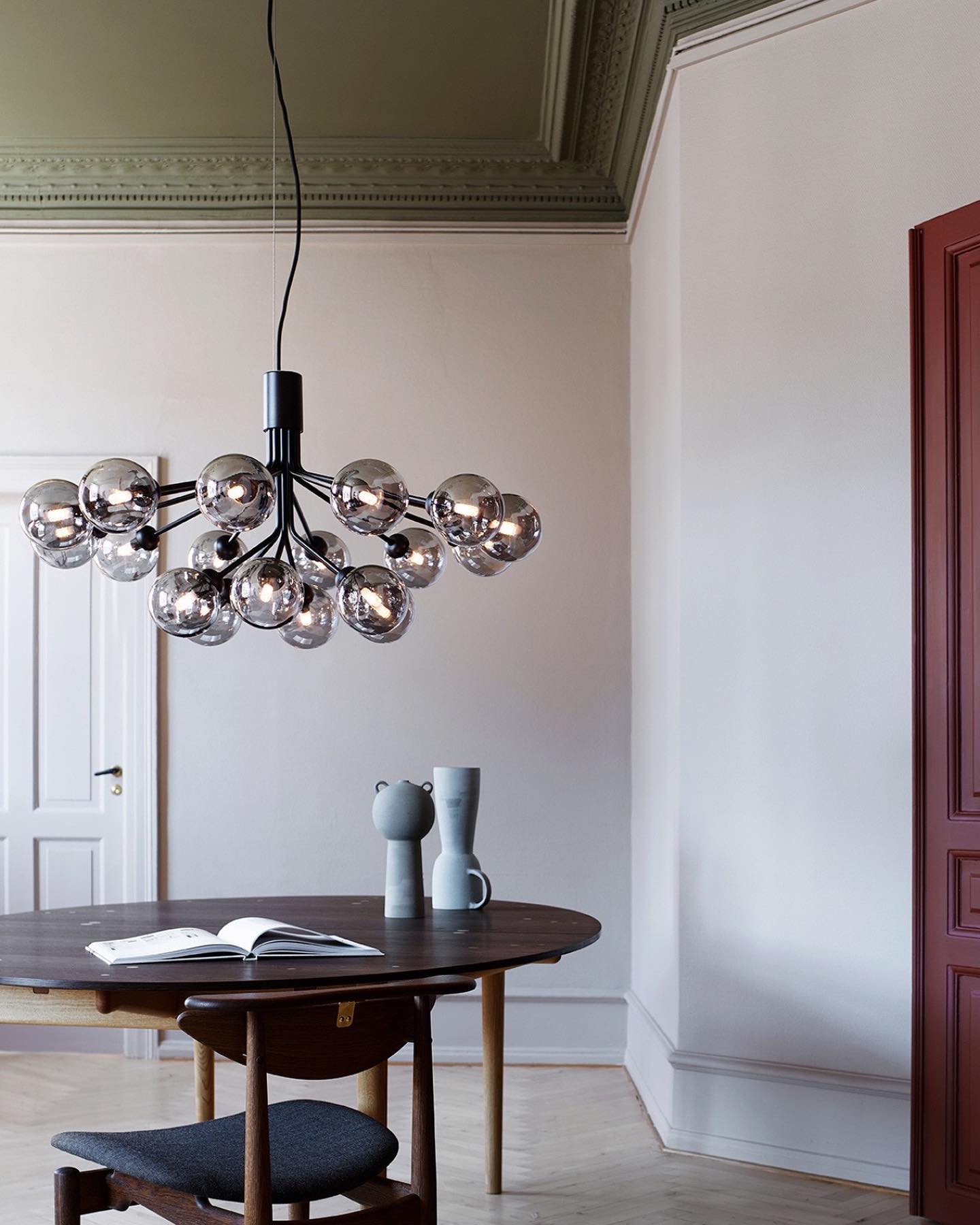 Lustra Pendelleuchte Glaskugel Cluster Messing-Letslighting