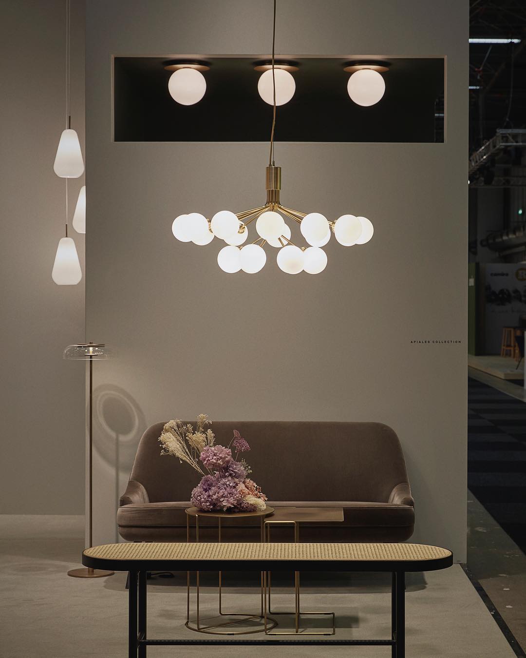 Lustra Pendelleuchte Glaskugel Cluster Messing-Letslighting