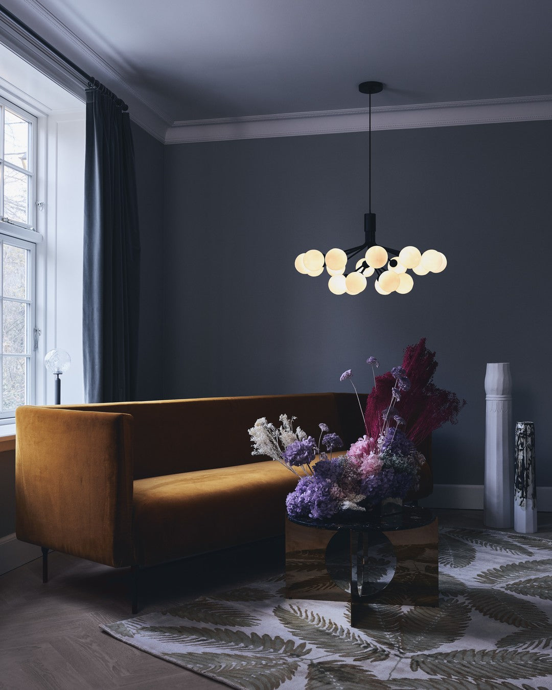 Lustra Pendelleuchte Glaskugel Cluster Messing-Letslighting
