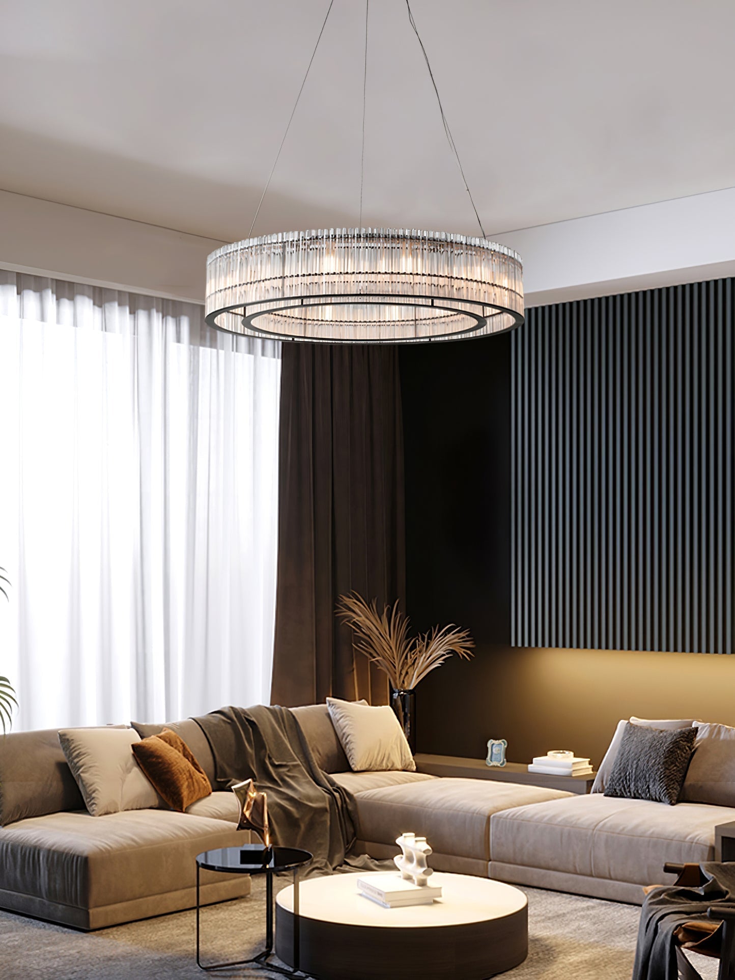 Lustra Pendelleuchte Glasrohr Ring Modern Luxus-Letslighting