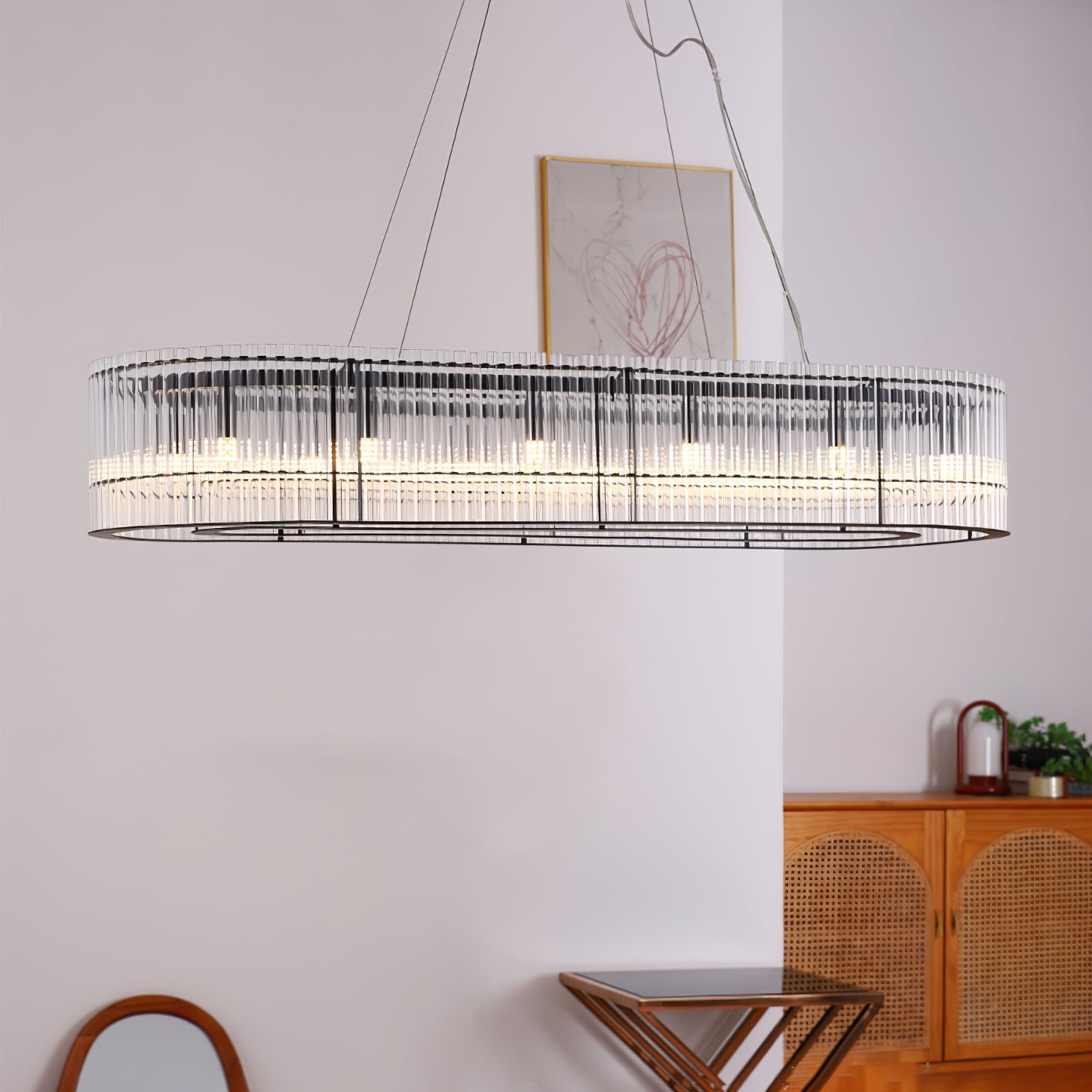 Lustra Pendelleuchte Glasrohr Ring Modern Luxus-Letslighting