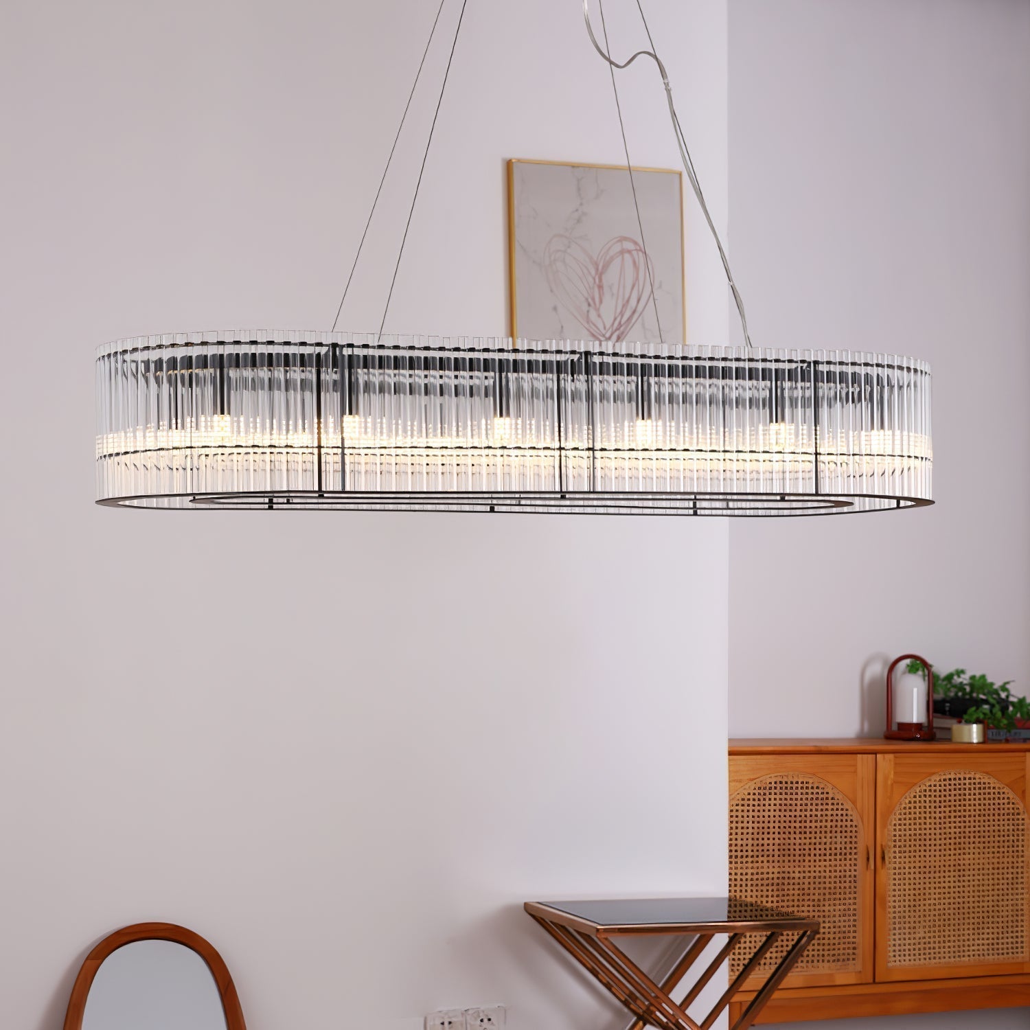 Lustra Pendelleuchte Glasrohr Ring Modern Luxus-Letslighting