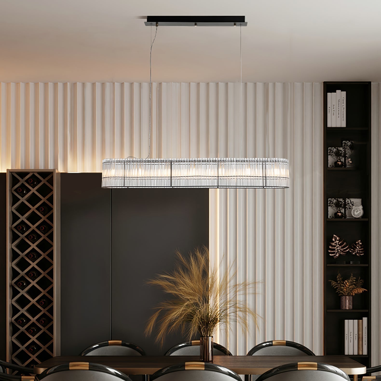 Lustra Pendelleuchte Glasrohr Ring Modern Luxus-Letslighting