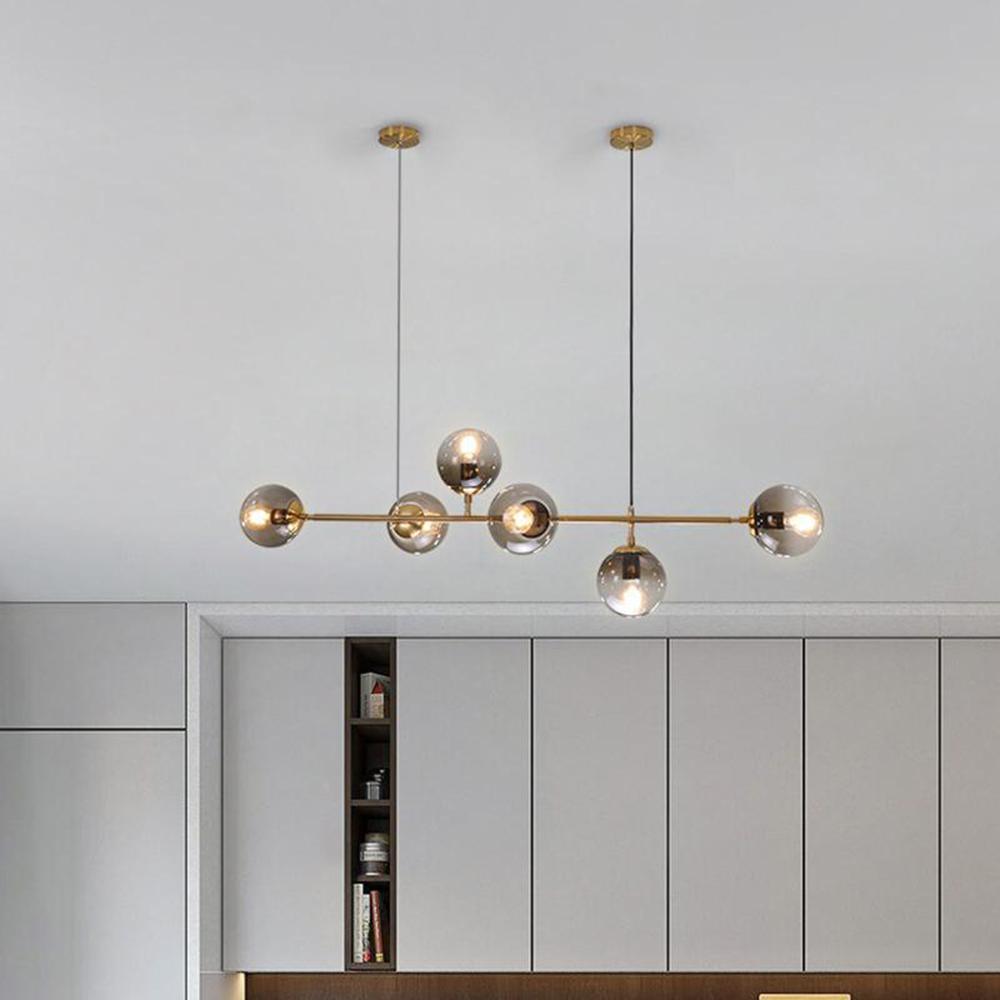 Lustra Pendelleuchte Orb Messing Glas-Letslighting