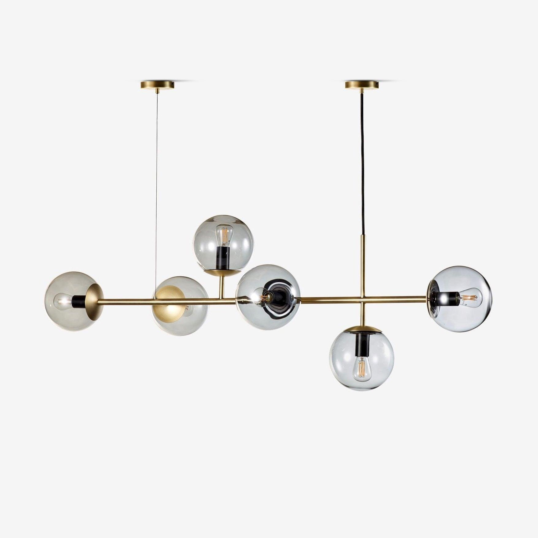 Lustra Pendelleuchte Orb Messing Glas-Letslighting