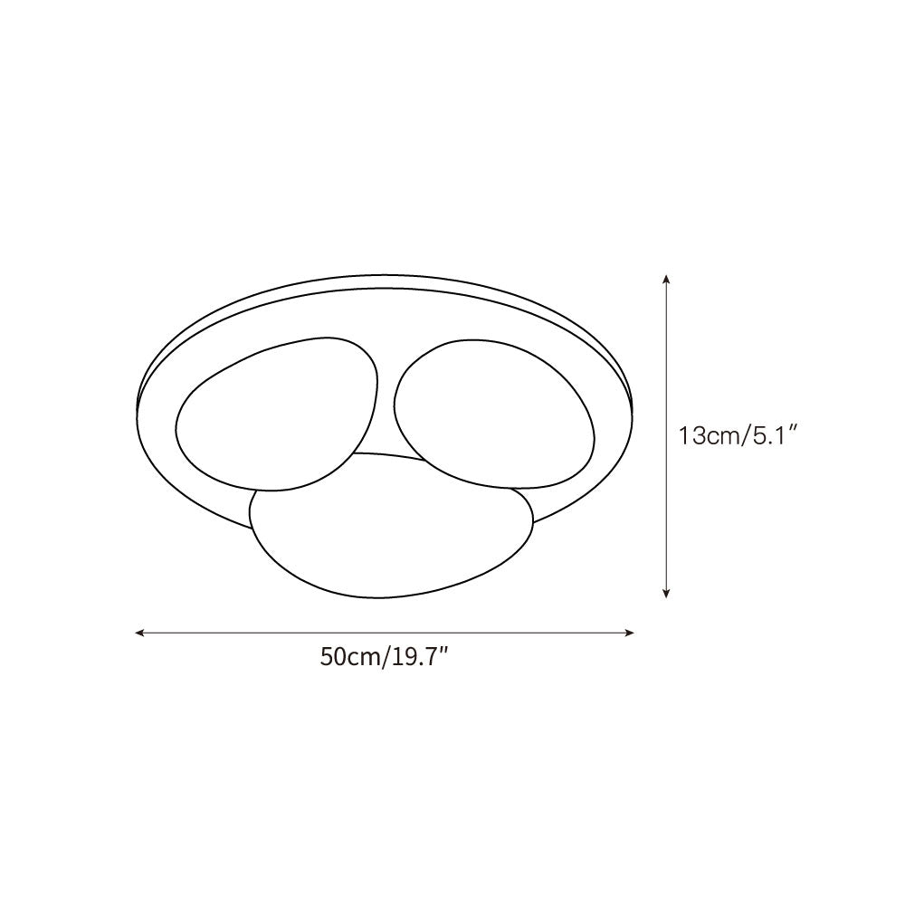 Lylaeen Modern Minimalist Travertine Plastic Ceiling Lamp - Letslighting