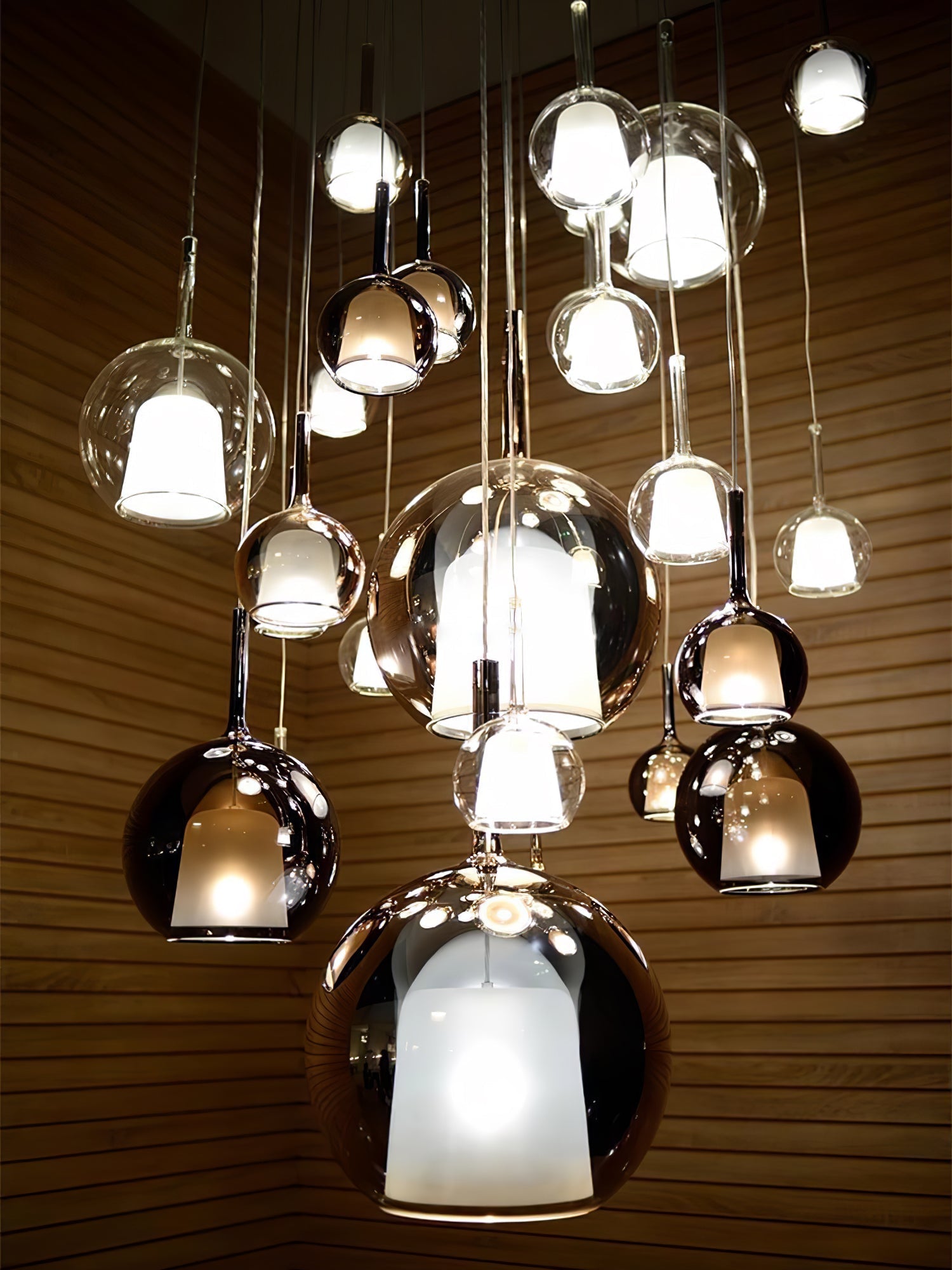 Lustra Pendelleuchte Rauchglas Rund-Letslighting