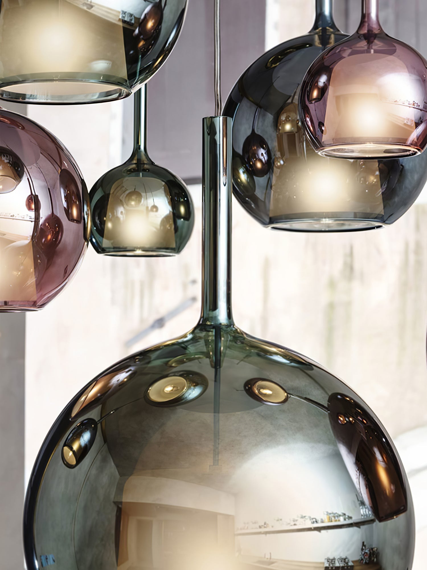Lustra Pendelleuchte Rauchglas Rund-Letslighting