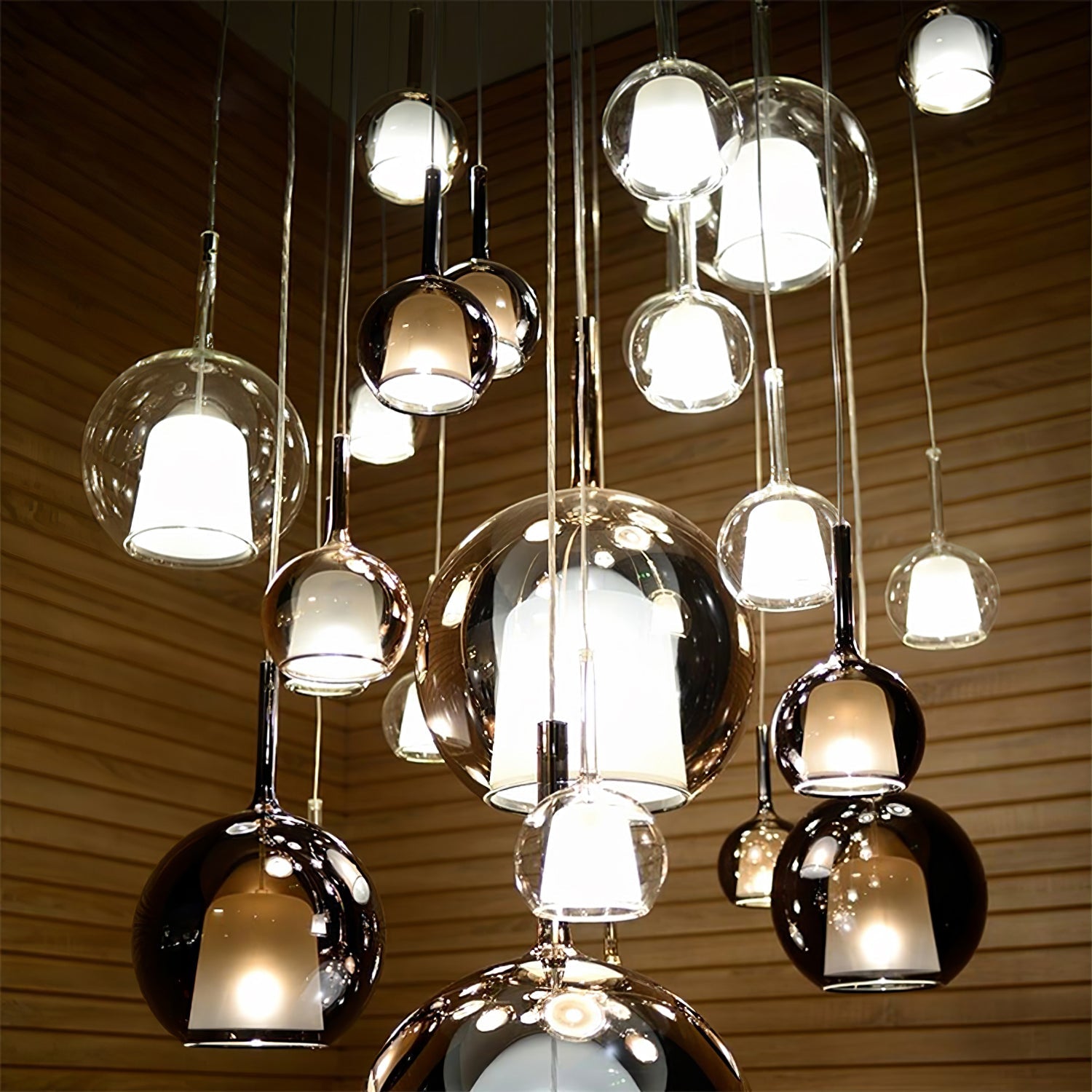 Lustra Pendelleuchte Rauchglas Rund-Letslighting