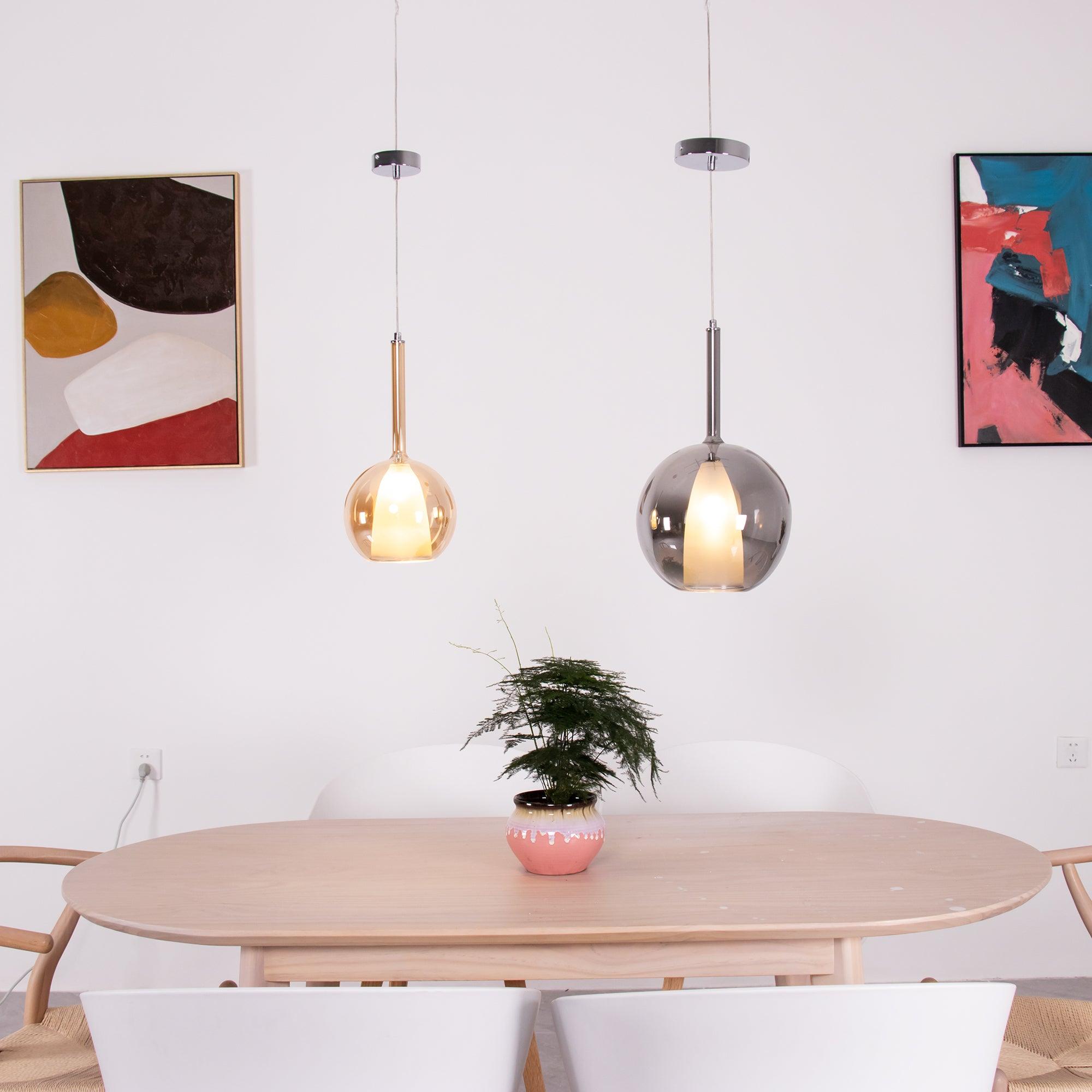 Lustra Pendelleuchte Rauchglas Rund-Letslighting