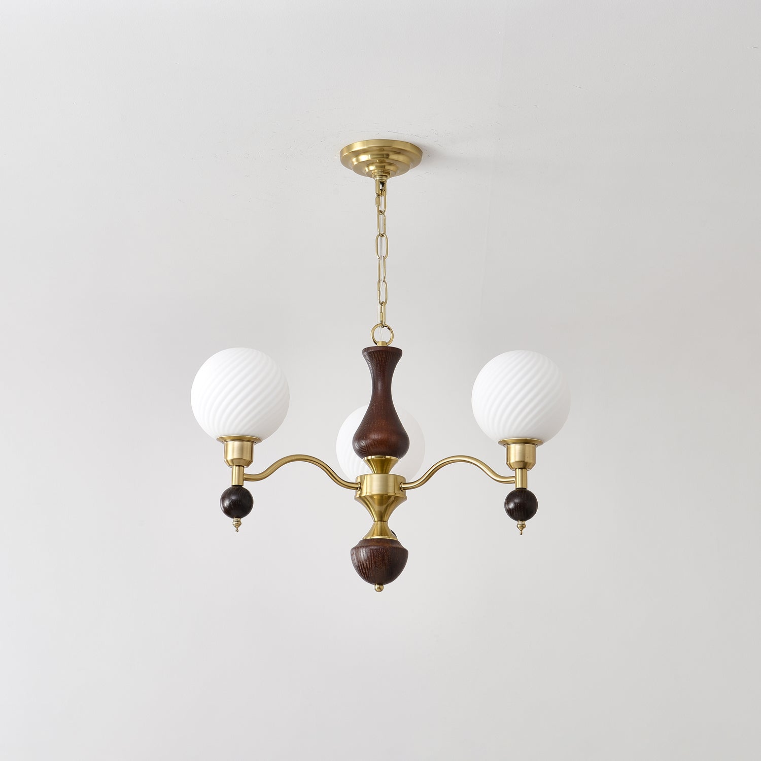 Aurora Globe Orb Walnuss Kronleuchter-Letslighting