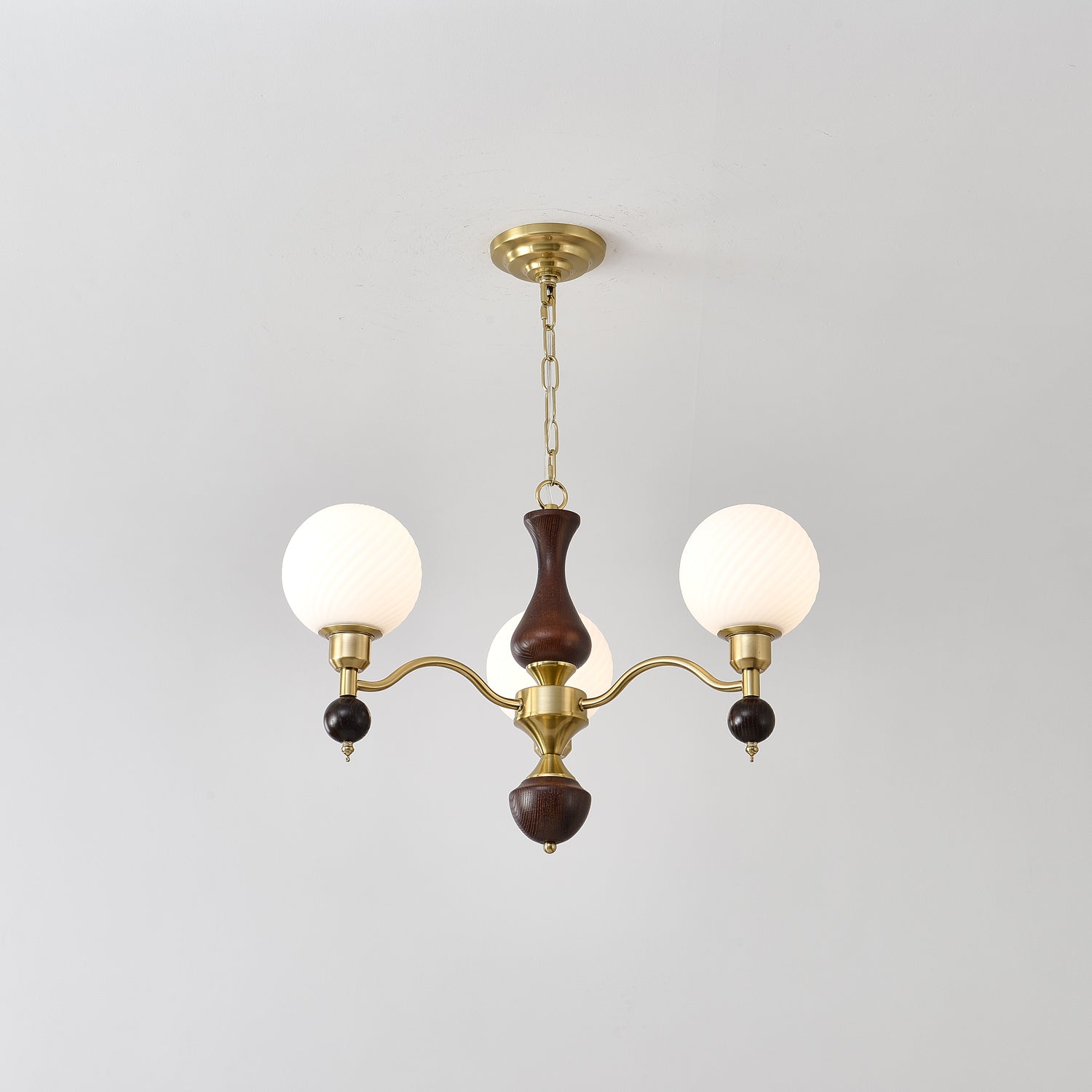 Aurora Globe Orb Walnuss Kronleuchter-Letslighting