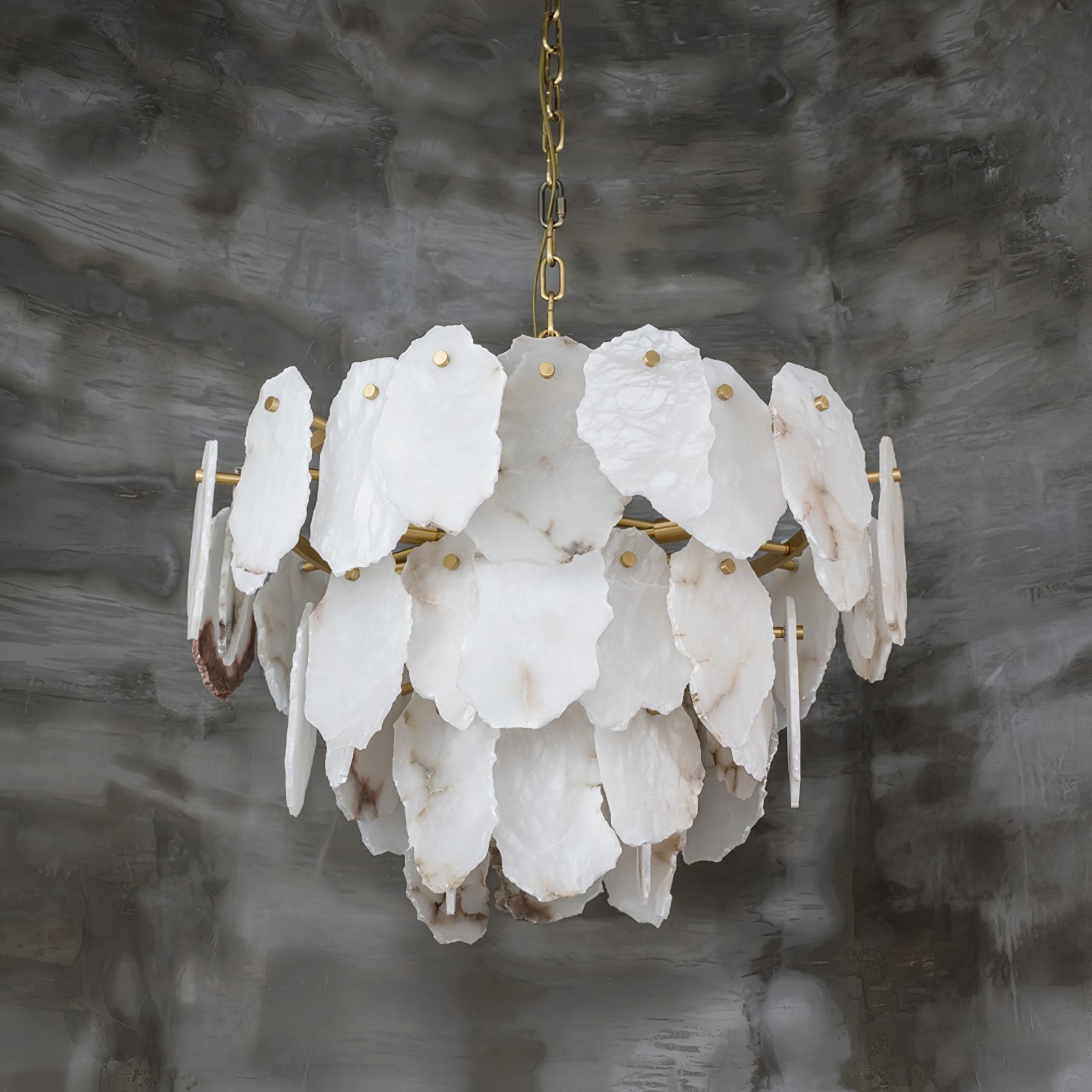 Gloire Individual Creativity Brass Alabaster Chandelier - Letslighting