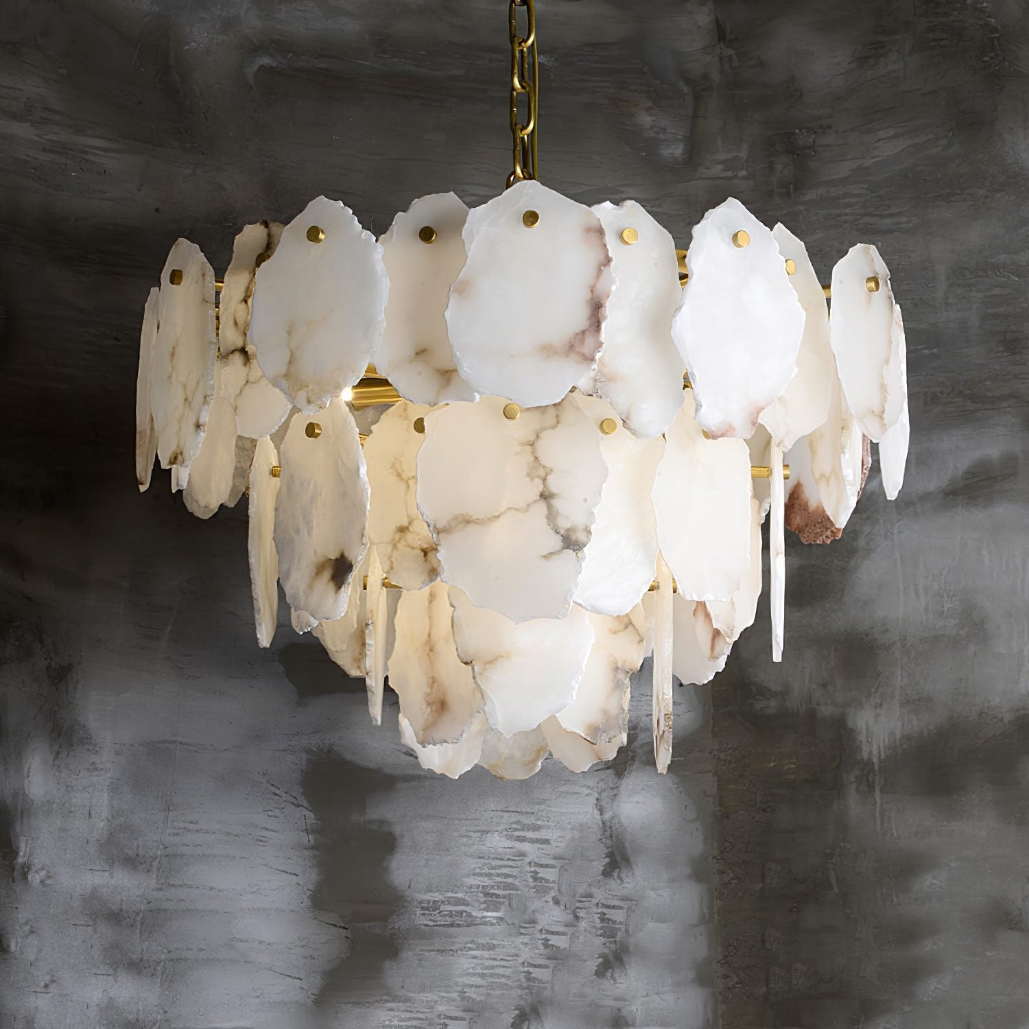 Gloire Individual Creativity Brass Alabaster Chandelier - Letslighting