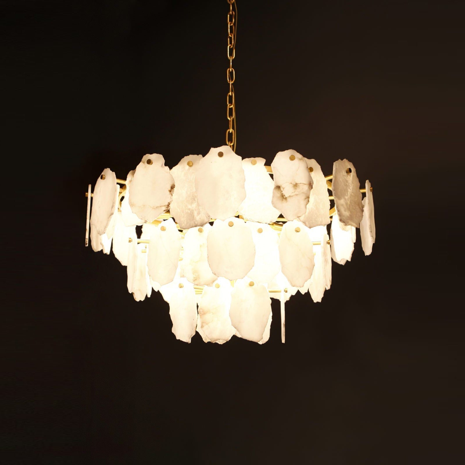 Gloire Individual Creativity Brass Alabaster Chandelier - Letslighting