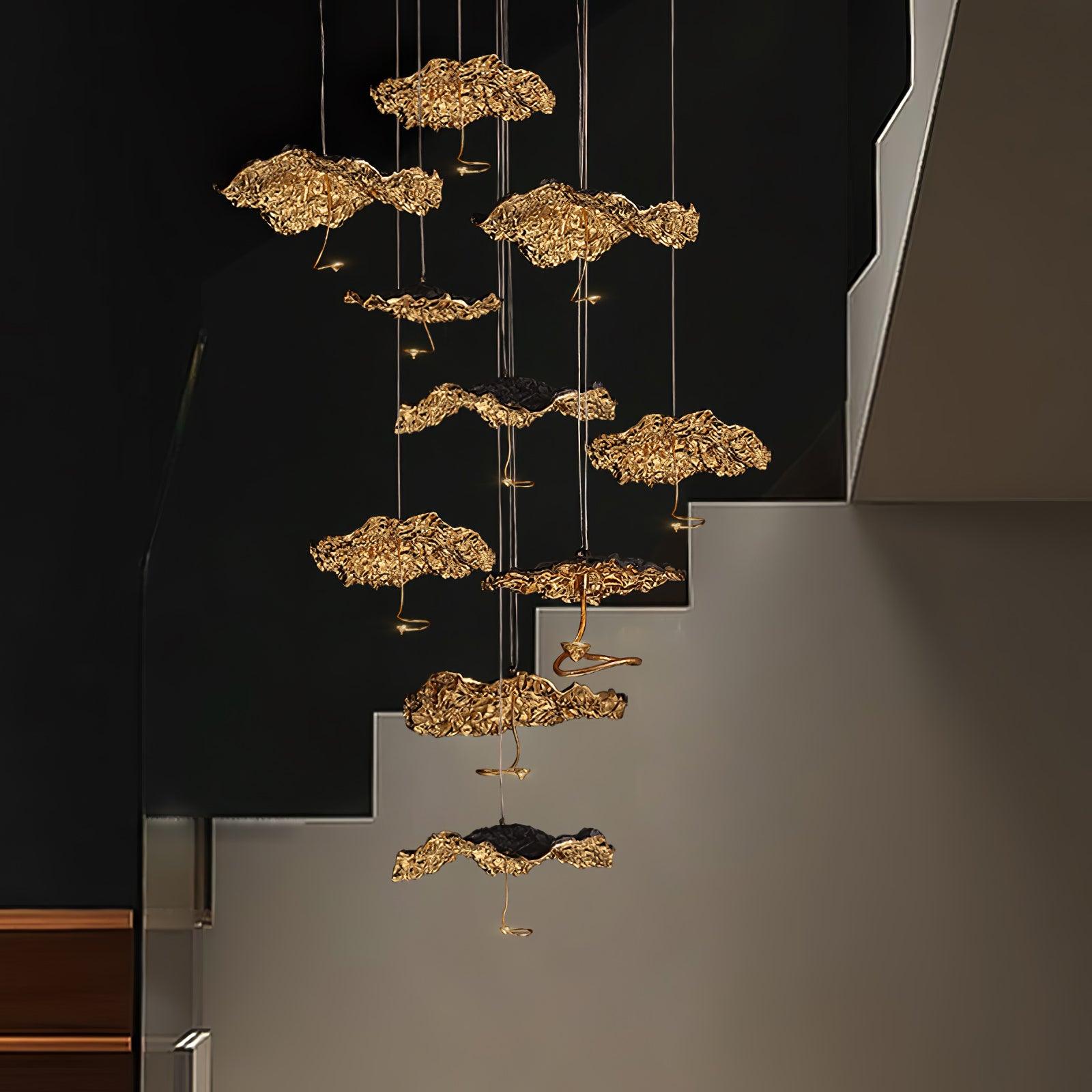 Aureate Cluster-Kronleuchter aus Messing Cloud-Letslighting