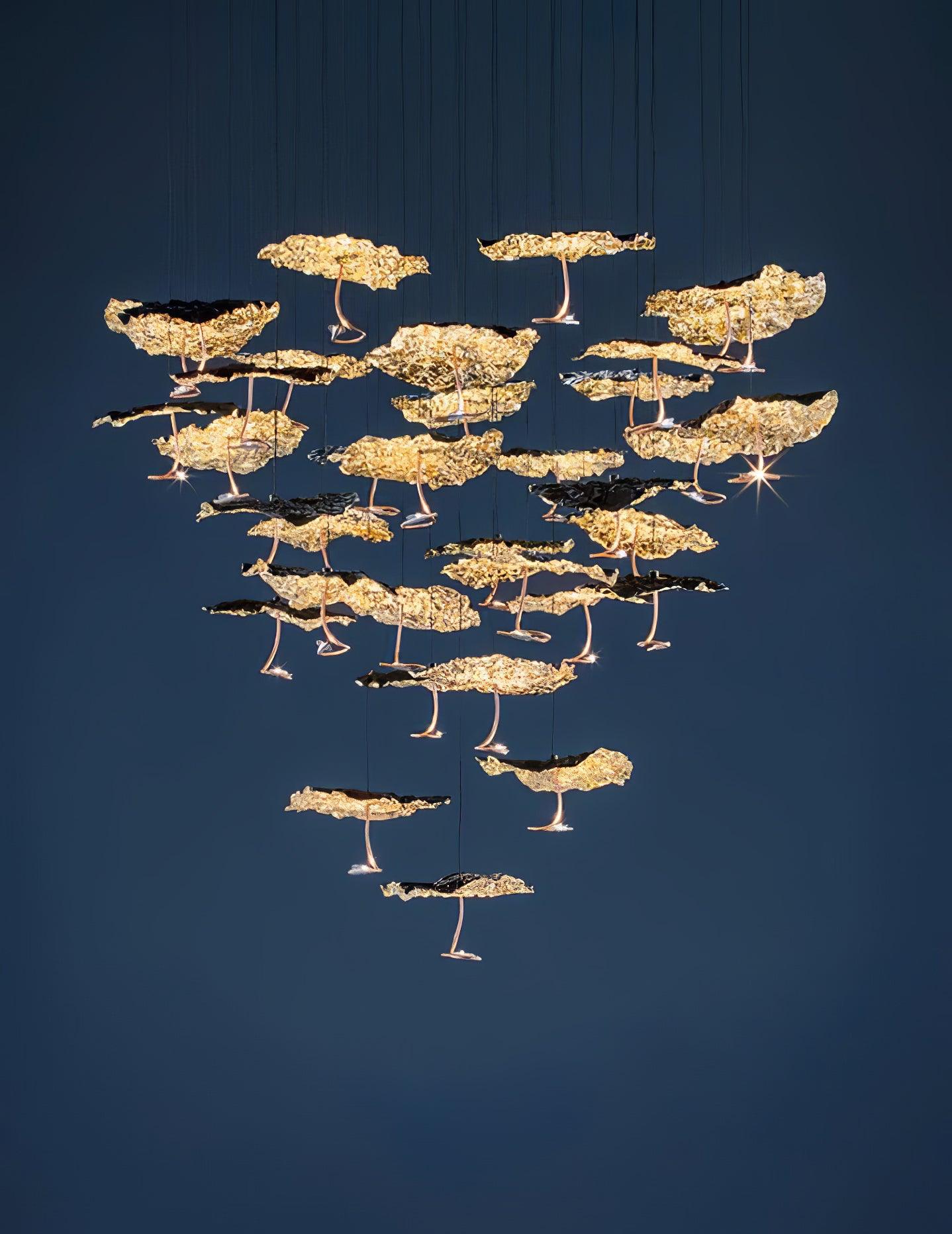 Aureate Cluster-Kronleuchter aus Messing Cloud-Letslighting