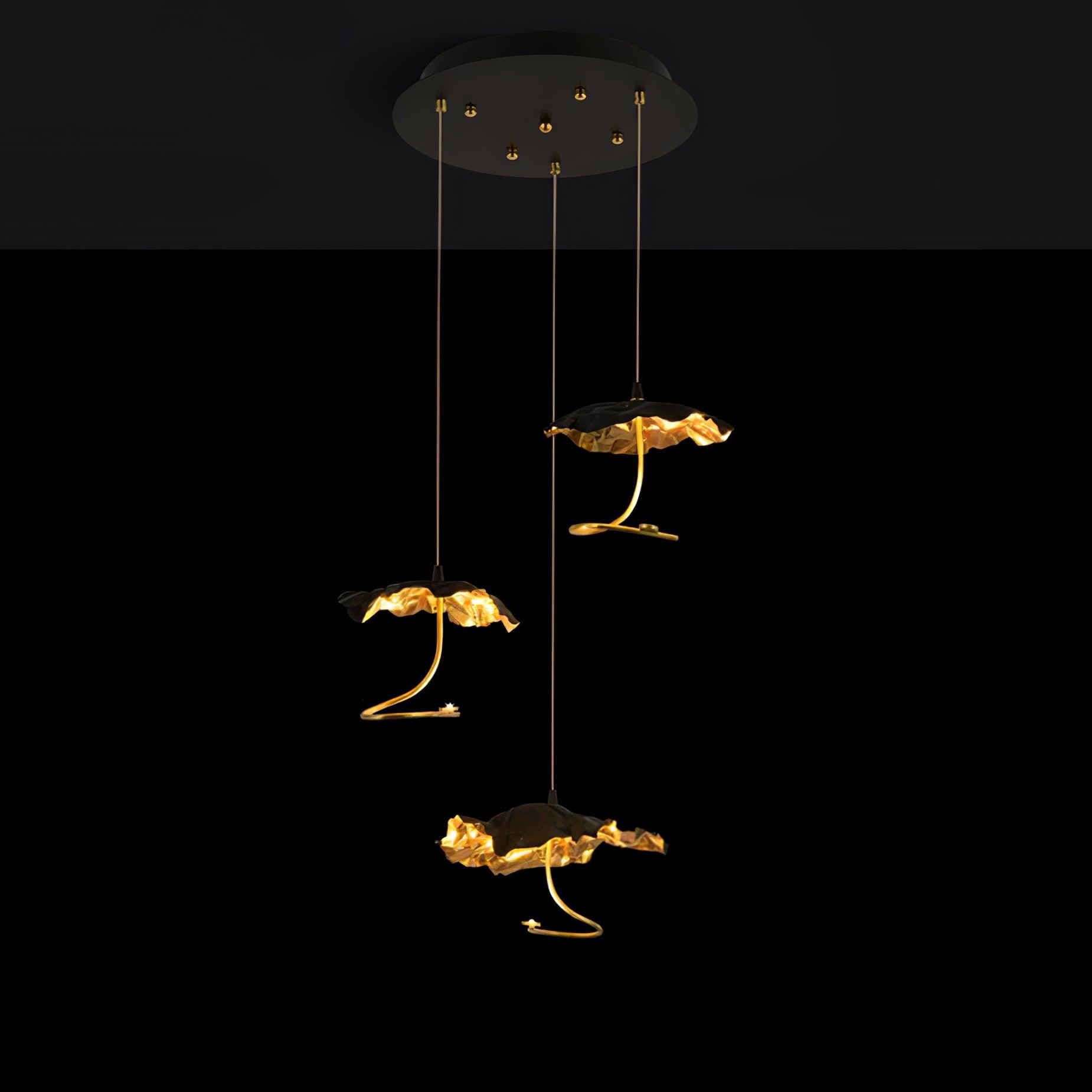 Aureate Cluster-Kronleuchter aus Messing Cloud-Letslighting