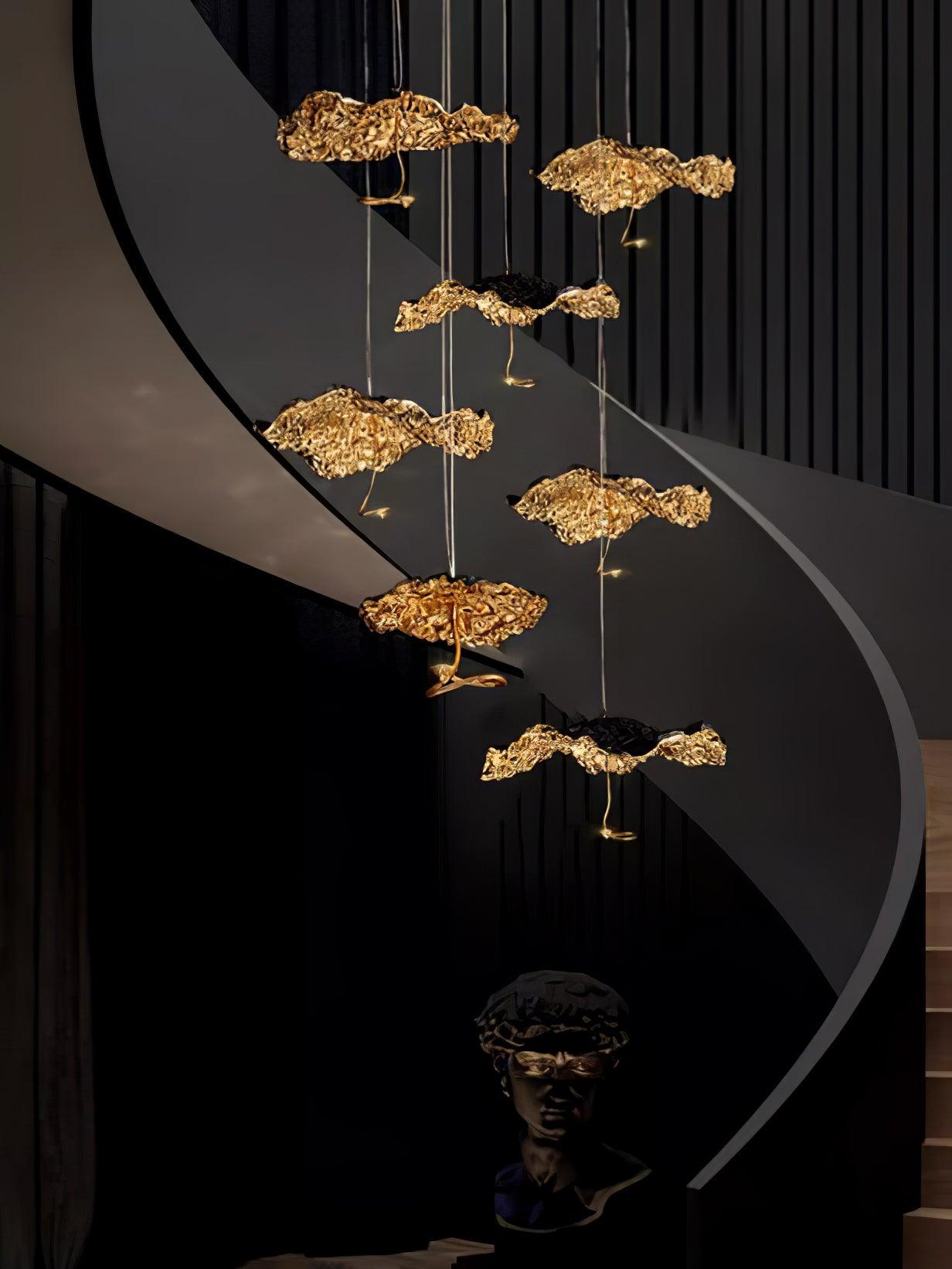 Aureate Cluster-Kronleuchter aus Messing Cloud-Letslighting