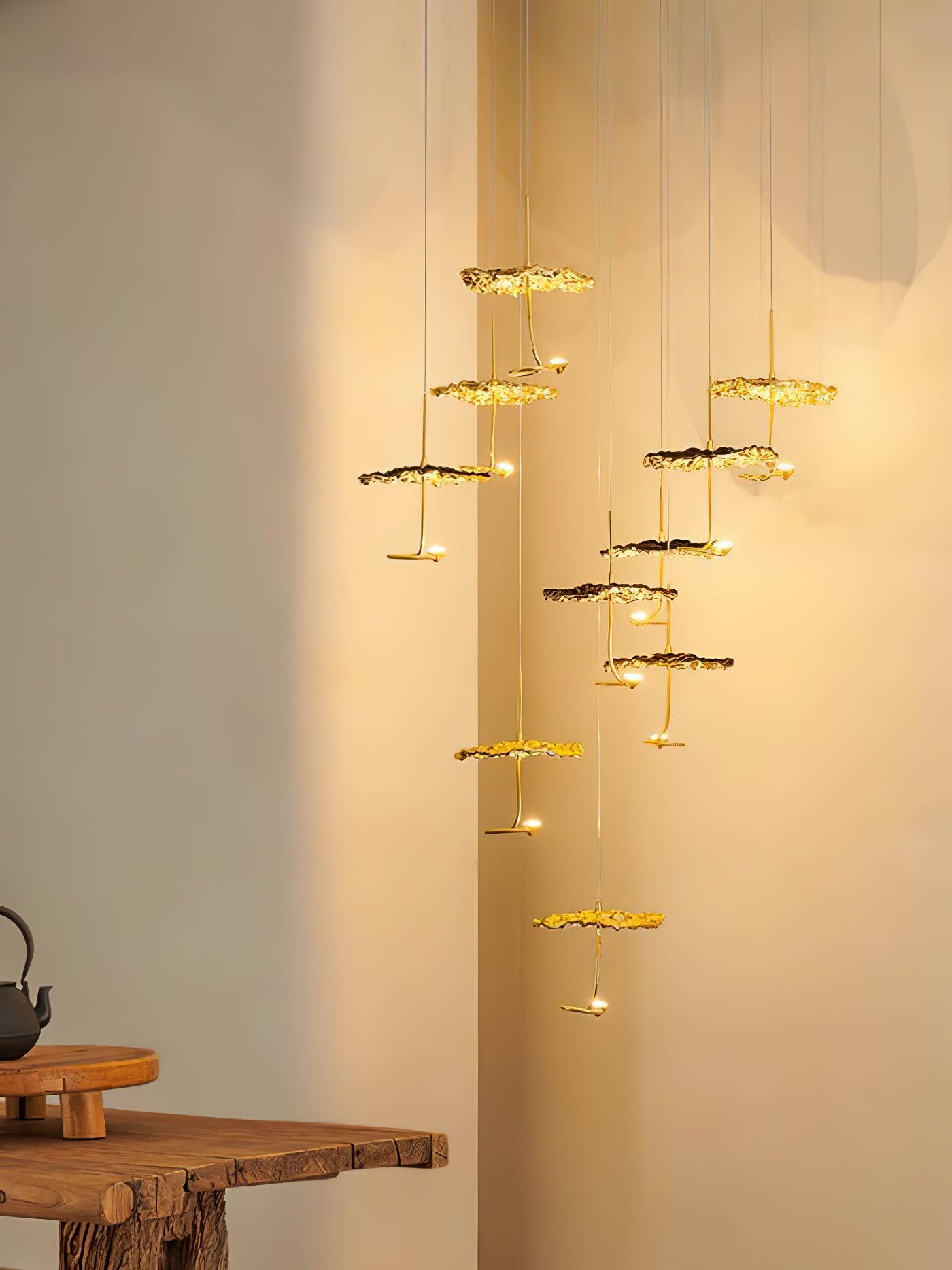 Aureate Cluster-Kronleuchter aus Messing Cloud-Letslighting