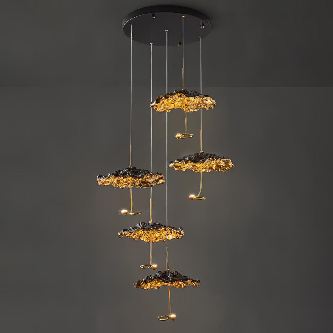 Aureate Cluster-Kronleuchter aus Messing Cloud-Letslighting
