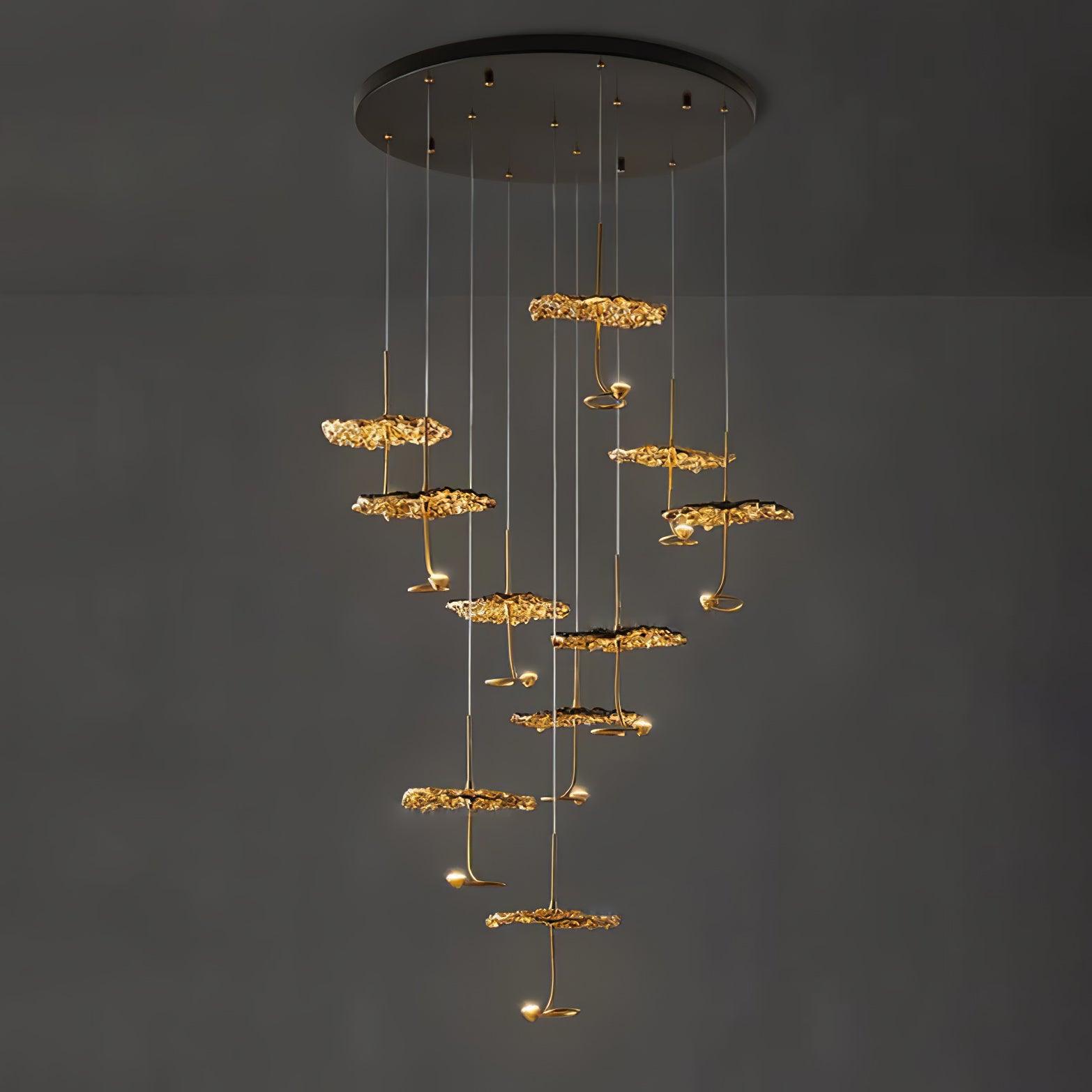 Aureate Cluster-Kronleuchter aus Messing Cloud-Letslighting