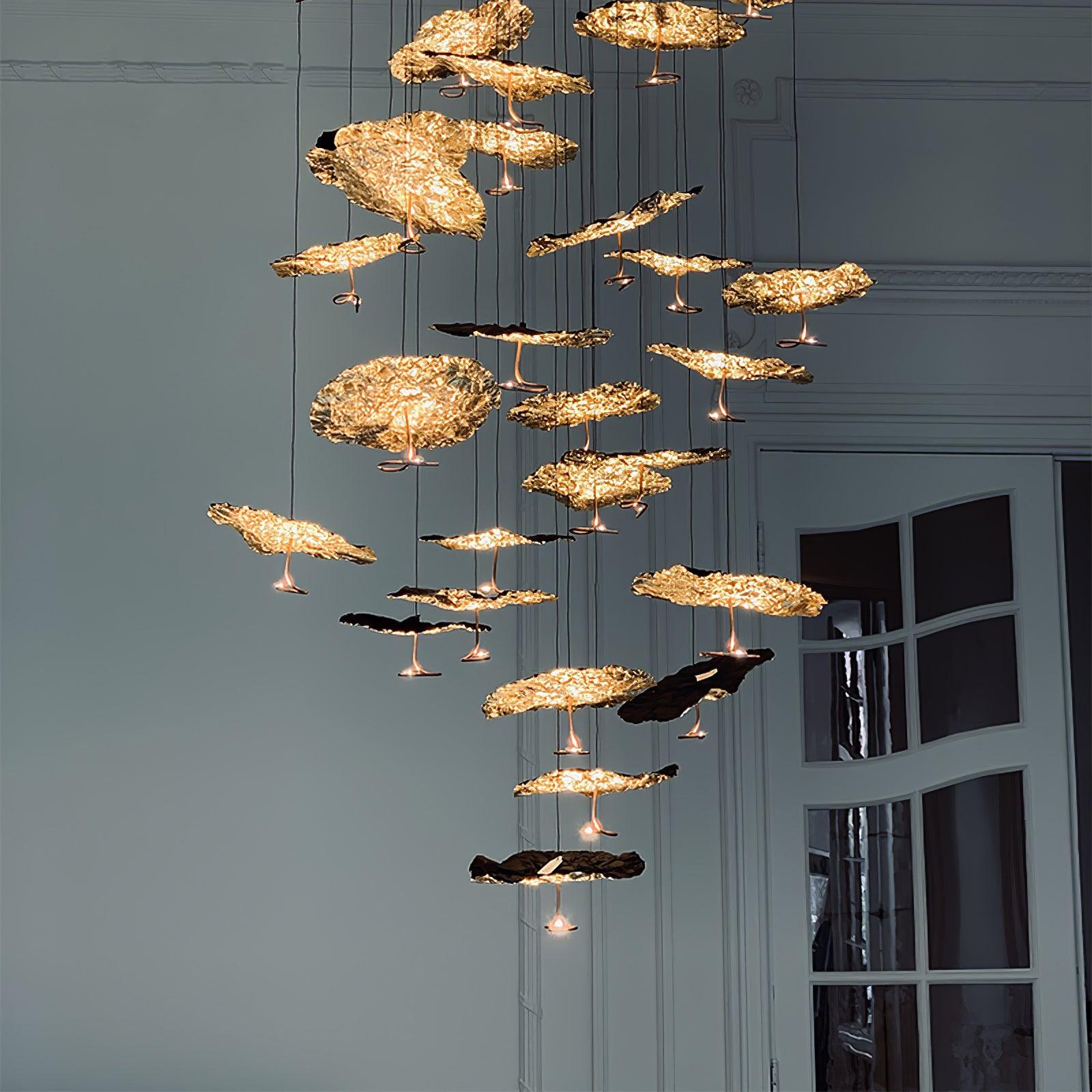 Aureate Cluster-Kronleuchter aus Messing Cloud-Letslighting