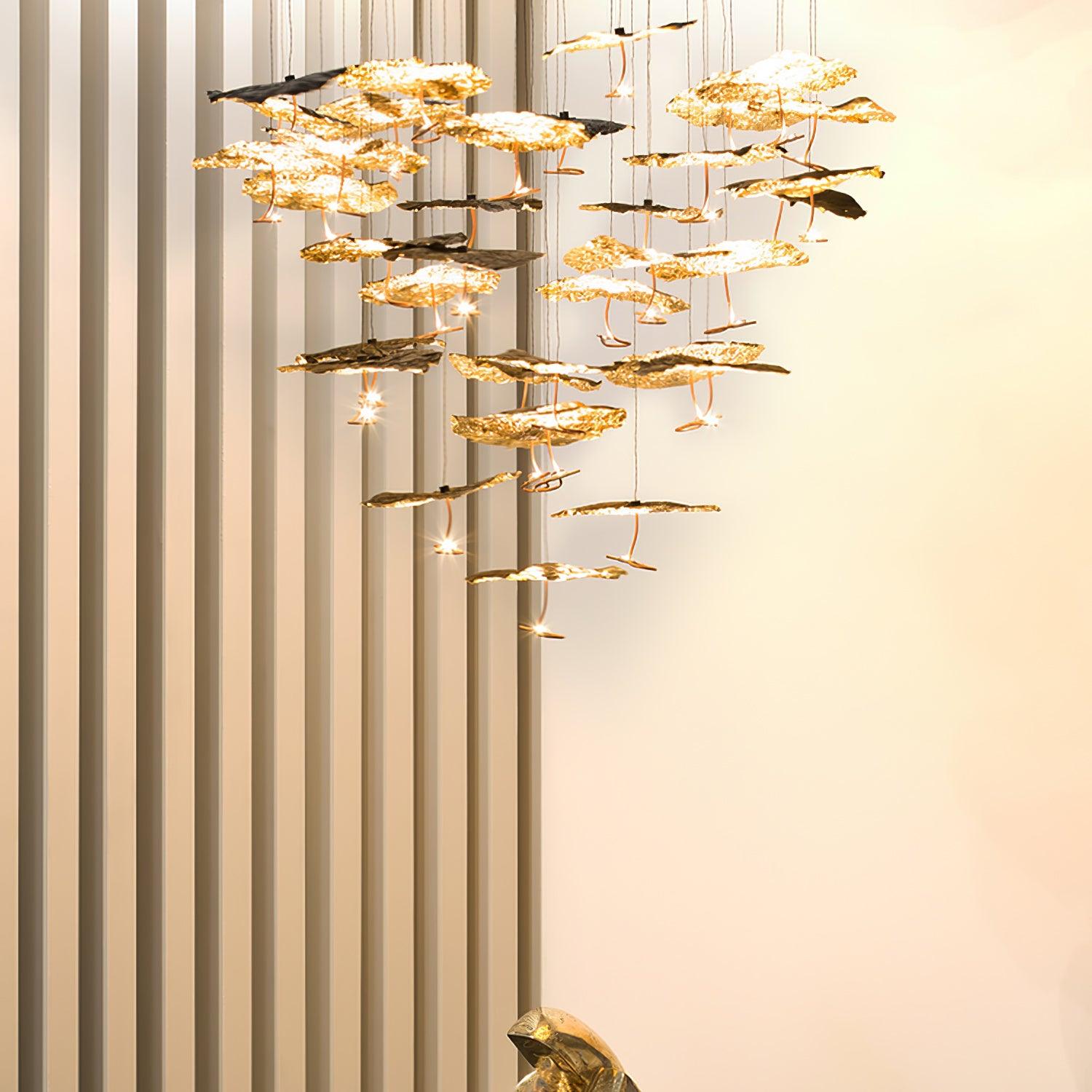 Aureate Cluster-Kronleuchter aus Messing Cloud-Letslighting