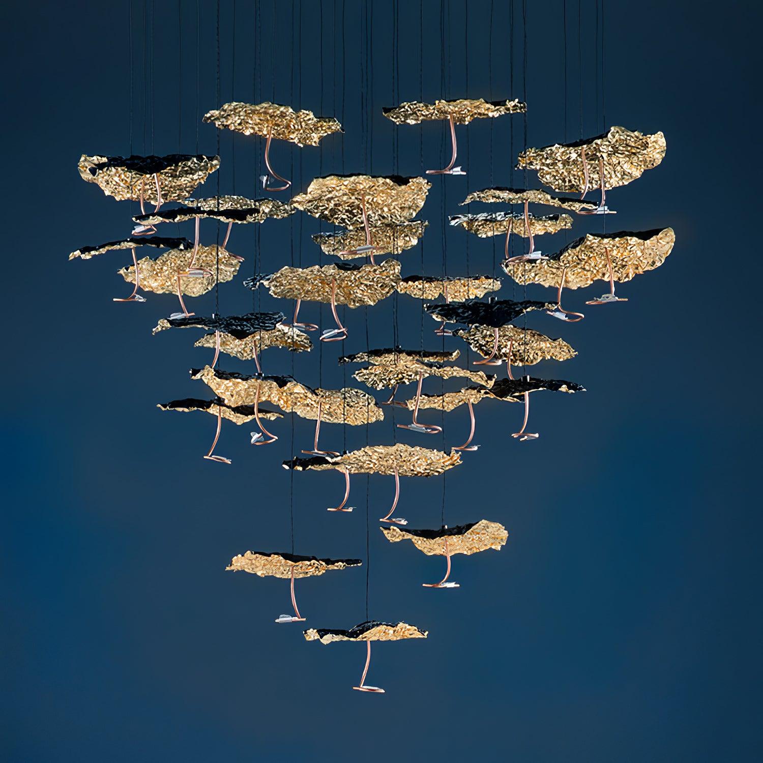 Aureate Cluster-Kronleuchter aus Messing Cloud-Letslighting