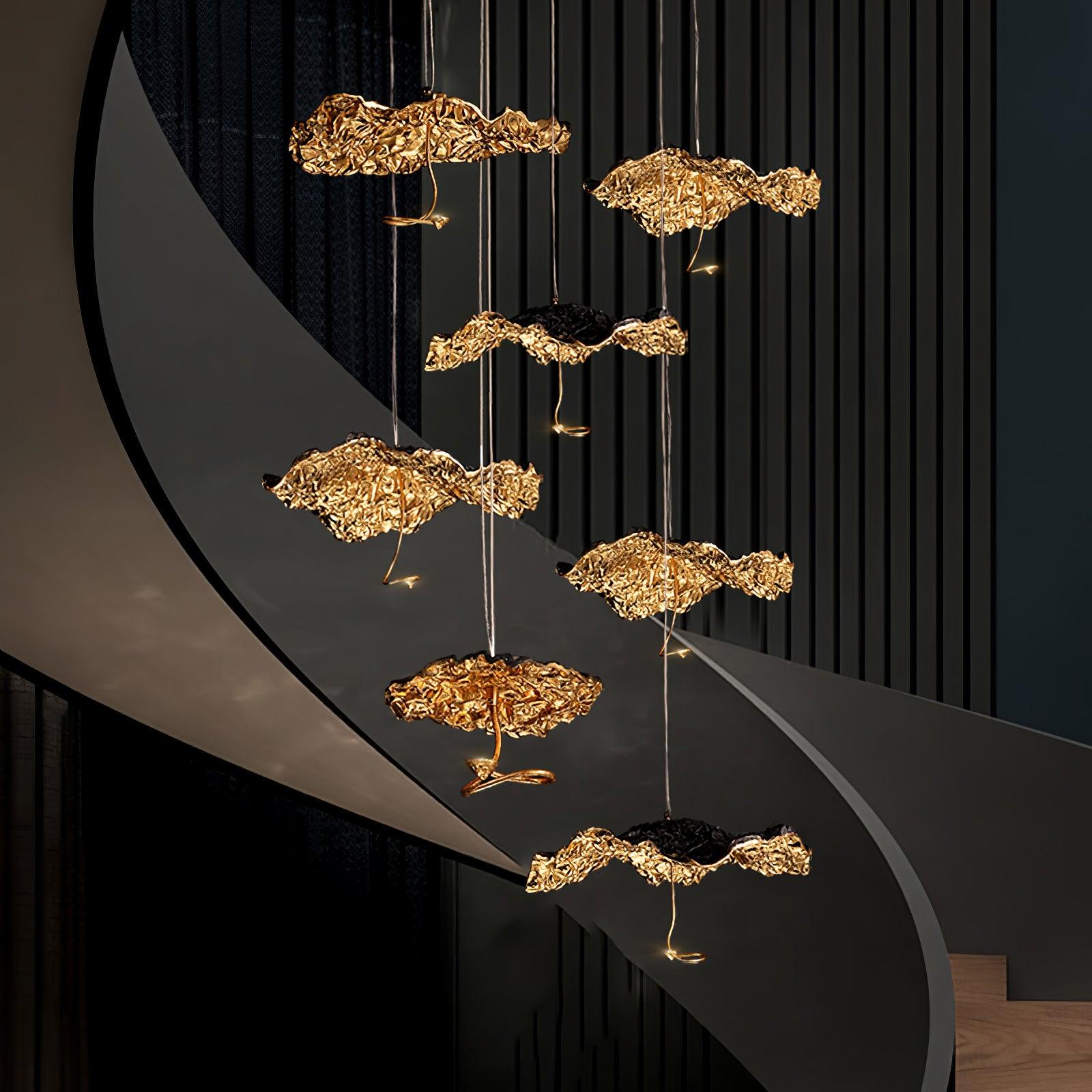 Aureate Cluster-Kronleuchter aus Messing Cloud-Letslighting