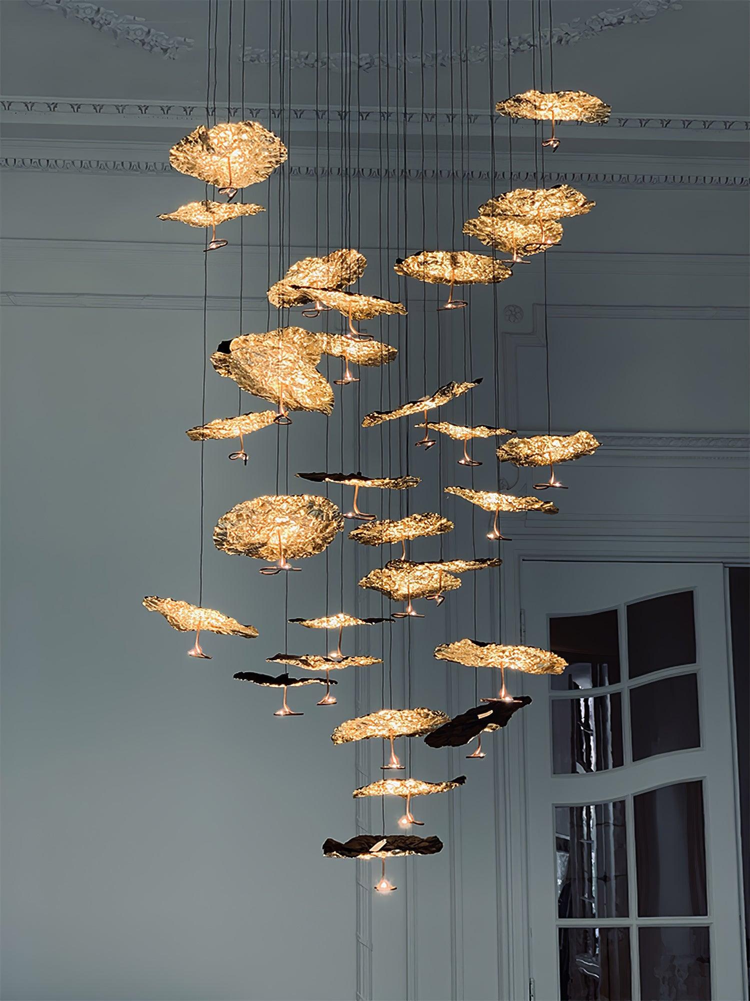 Aureate Cluster-Kronleuchter aus Messing Cloud-Letslighting