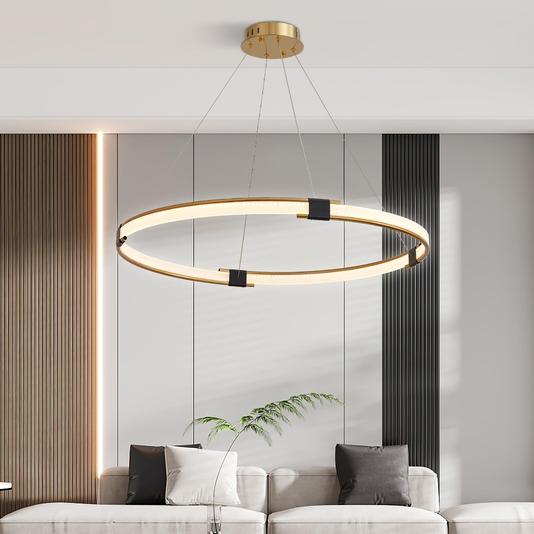Lustra Kronleuchter Gold Ring LED Halo Modern-Letslighting