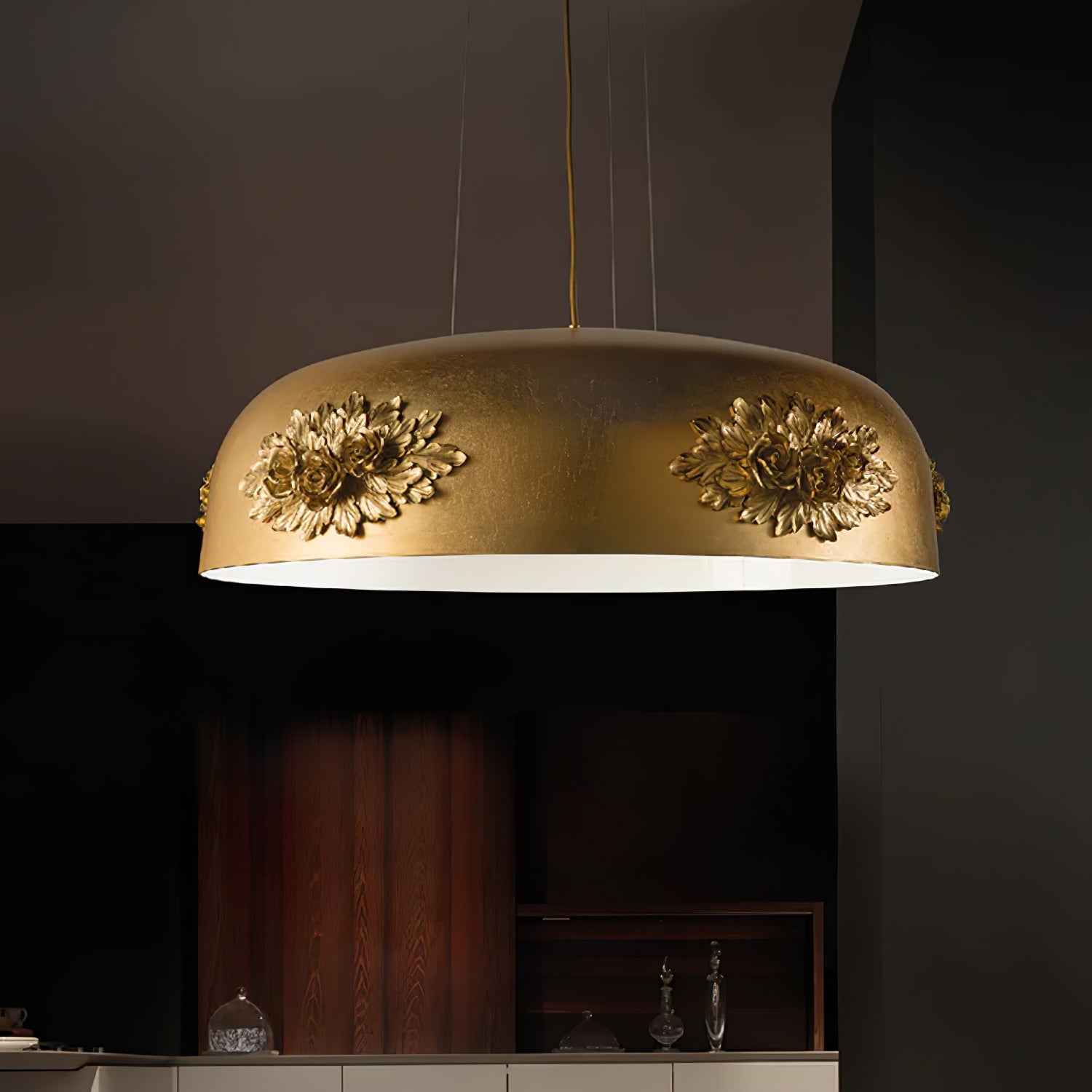 Zesolila Traditionelle Kunst Gold Pendelleuchte-Letslighting