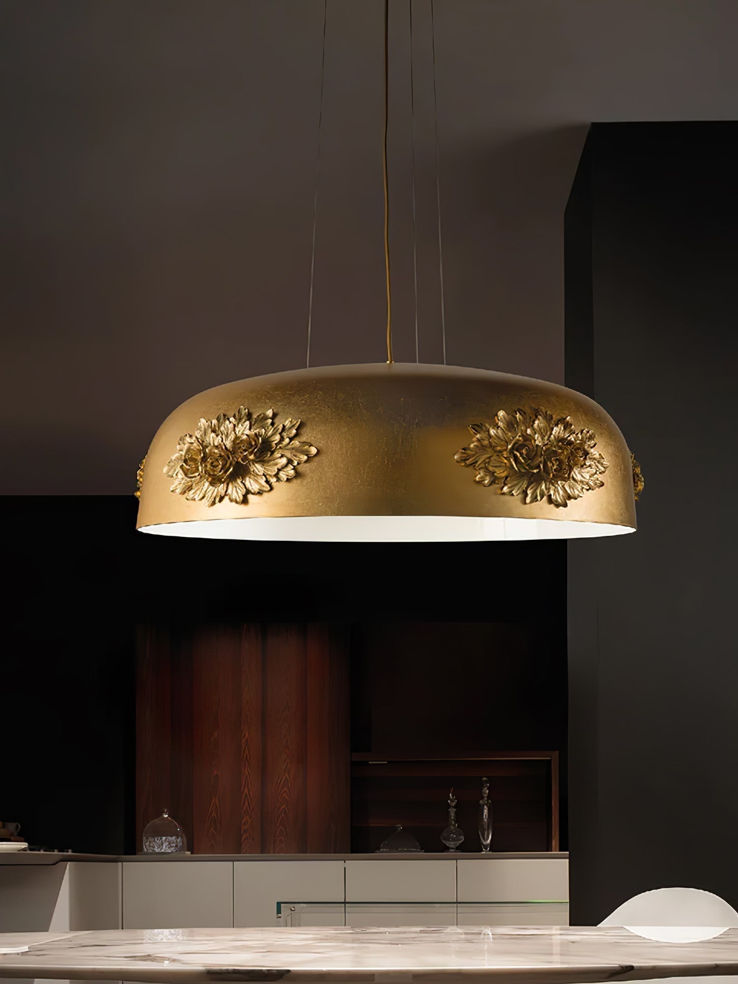 Zesolila Traditionelle Kunst Gold Pendelleuchte-Letslighting