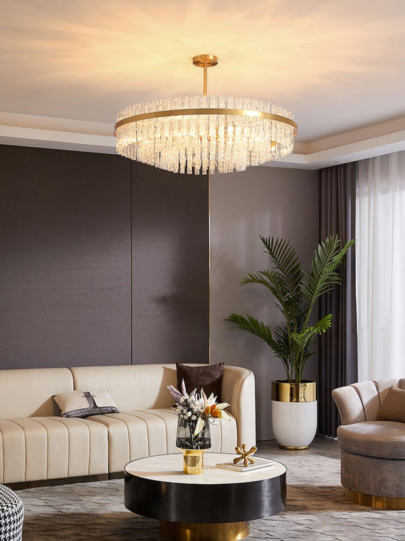 Lustra Kronleuchter Gold Klar Stab Elegant-Letslighting